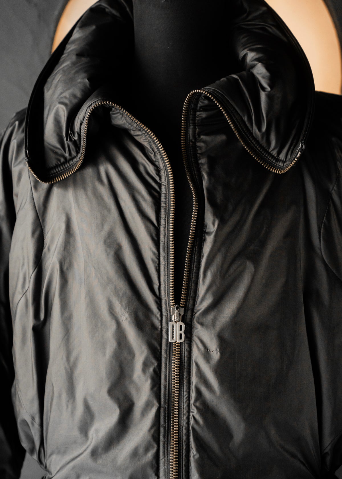 DIRK BIKKEMBERGS 99AW space collar zip up nylon jacket