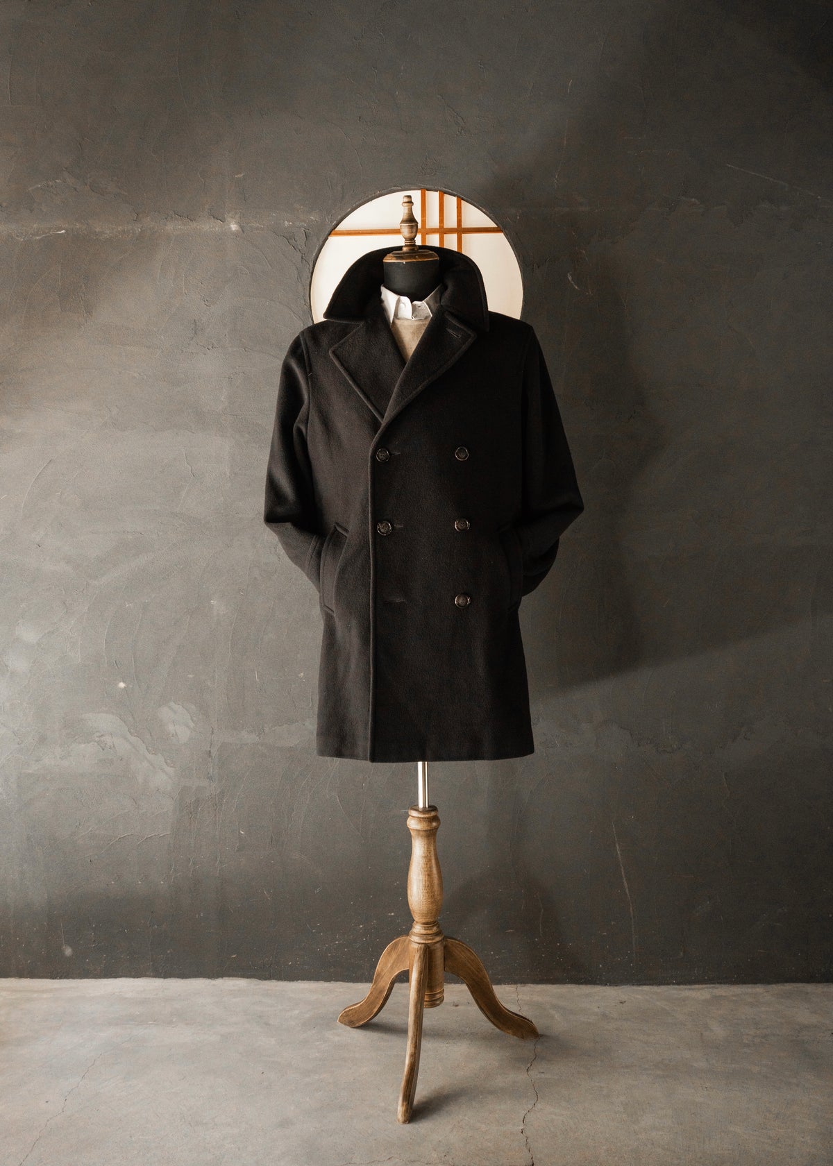 90’s agnes b. homme cashmere blend wool p coat