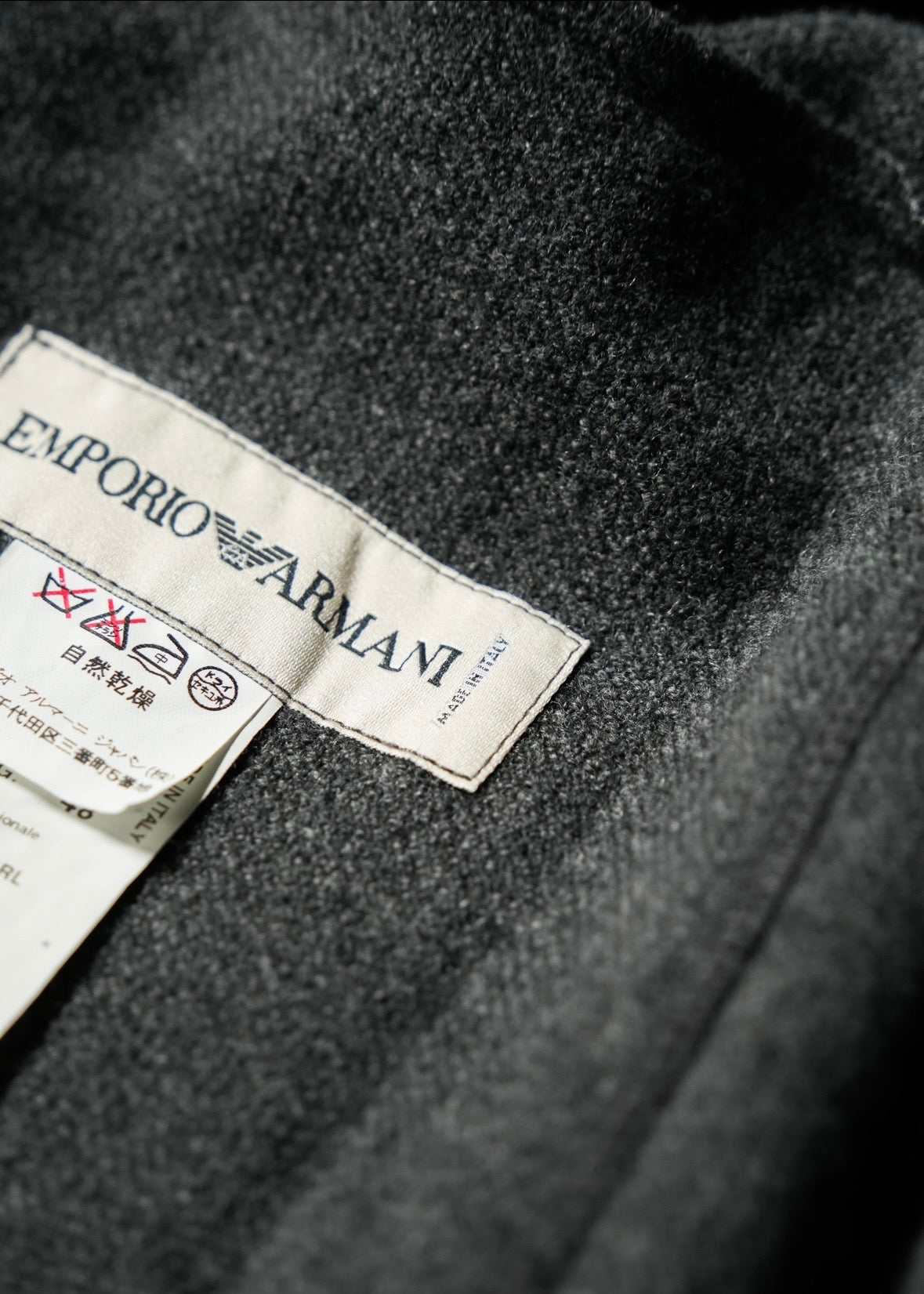 EMPORIO ARMANI 04AW cashmere blend mao collar wool jacket