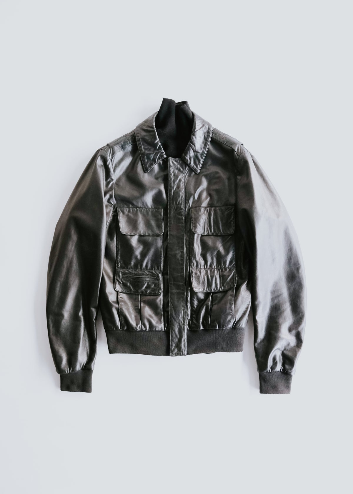 Martin Margiela 08SS multiple pocket military leather jacket