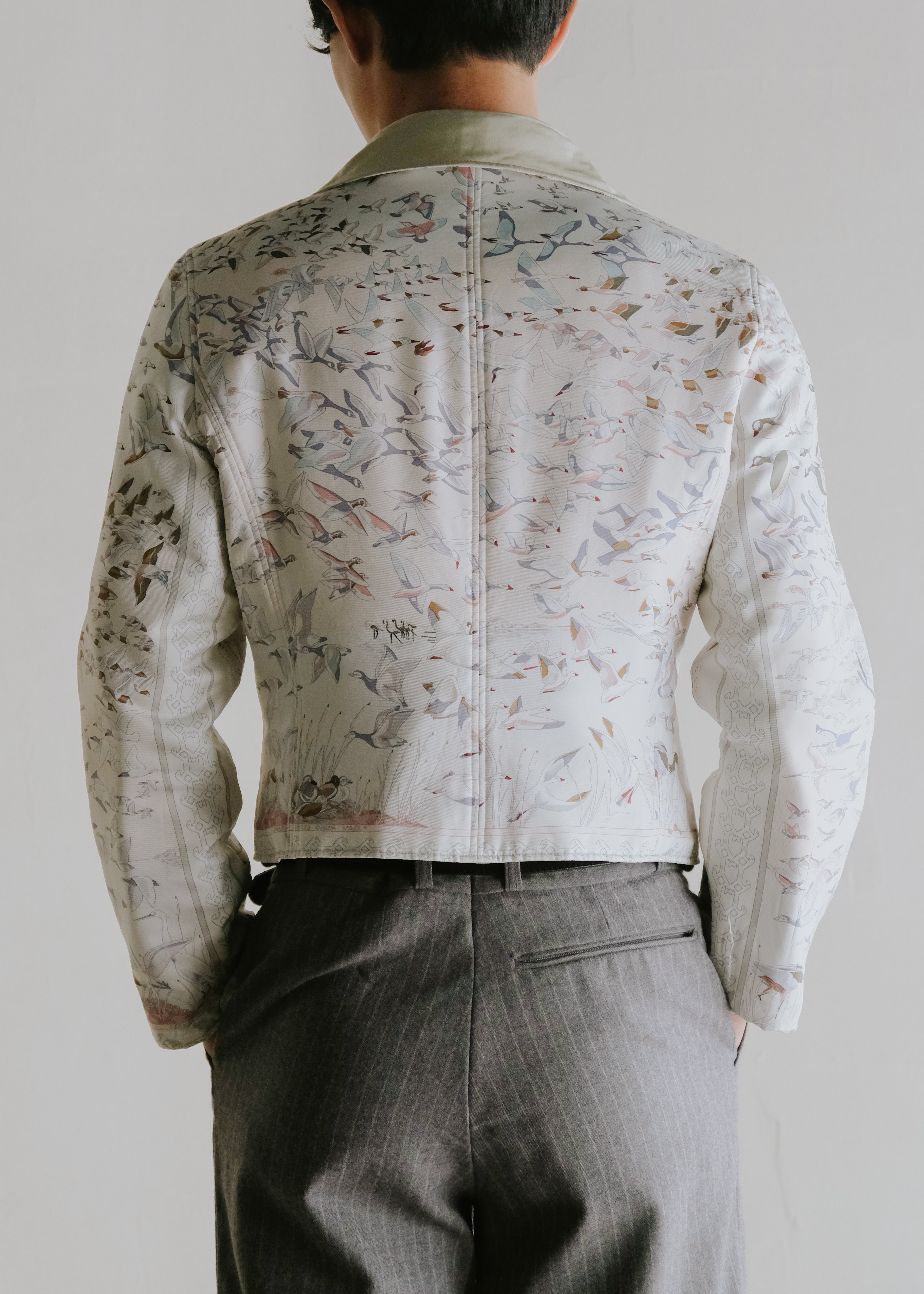 HERMÈS by Martin Margiela silk reversible blouson