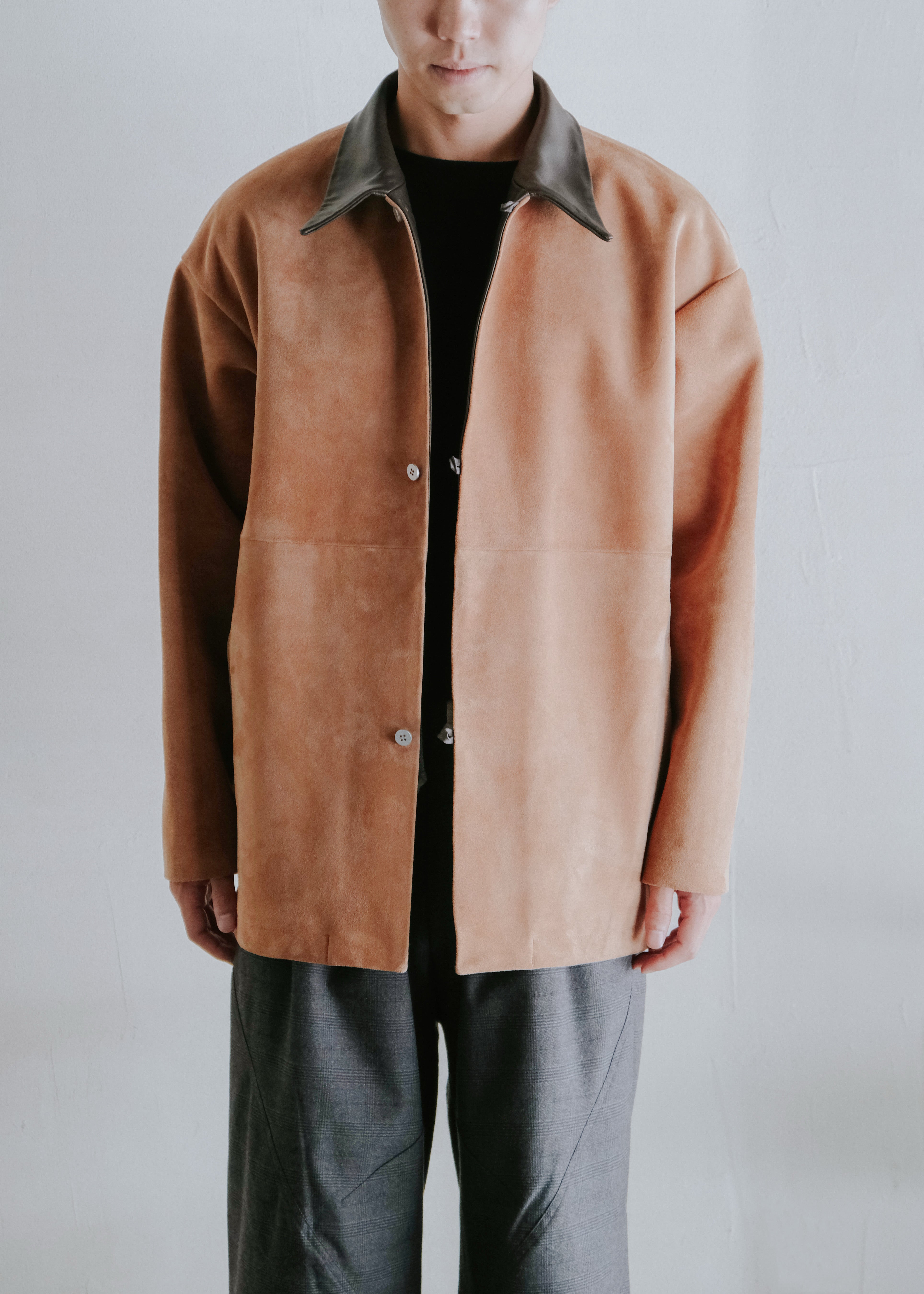 beta post ベータポスト 26AW ゴート スウェードレザー Suede Leather relax ジャケット Camel メンズ