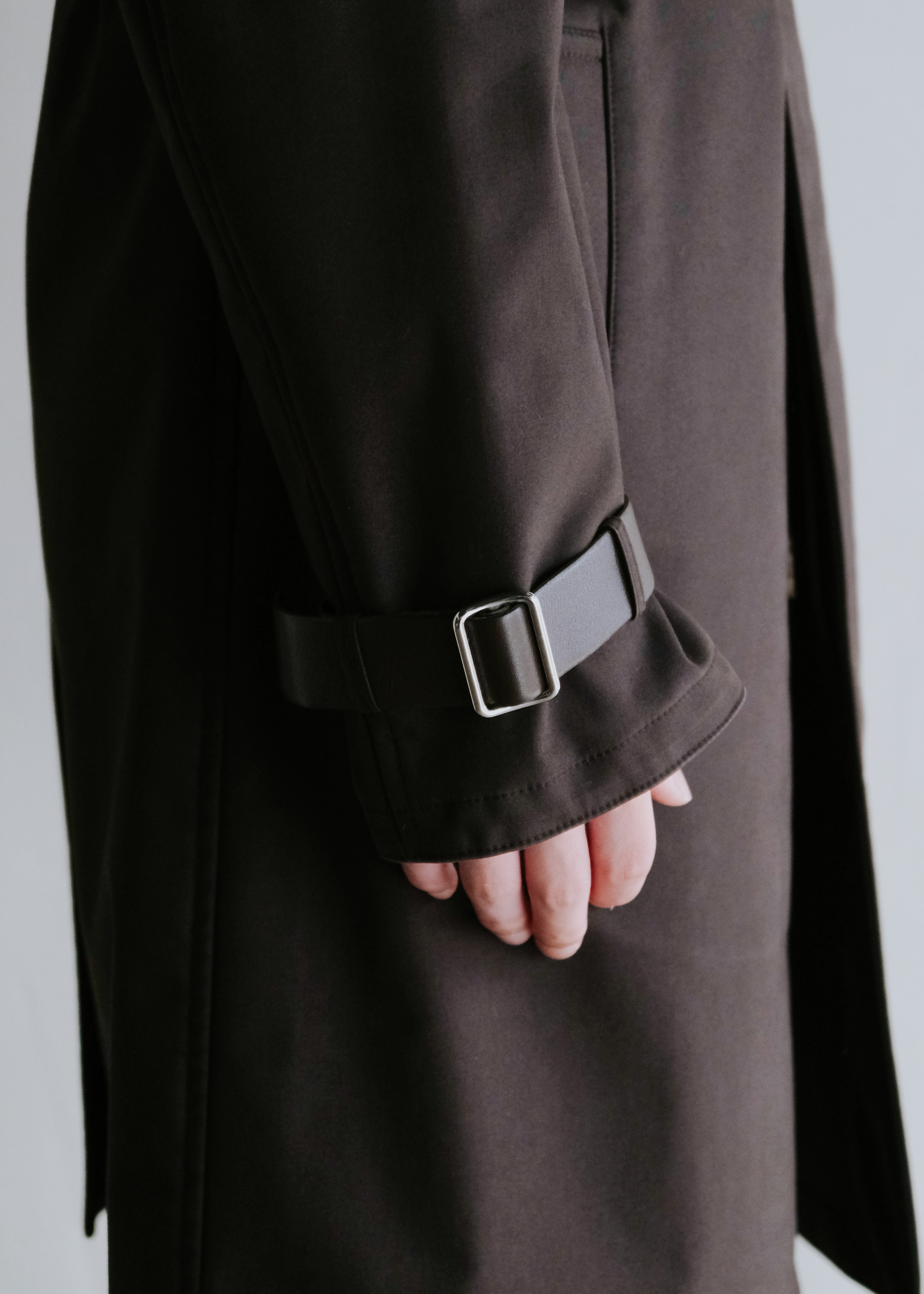 00's HERMÈS waxed cotton multiple belted coat