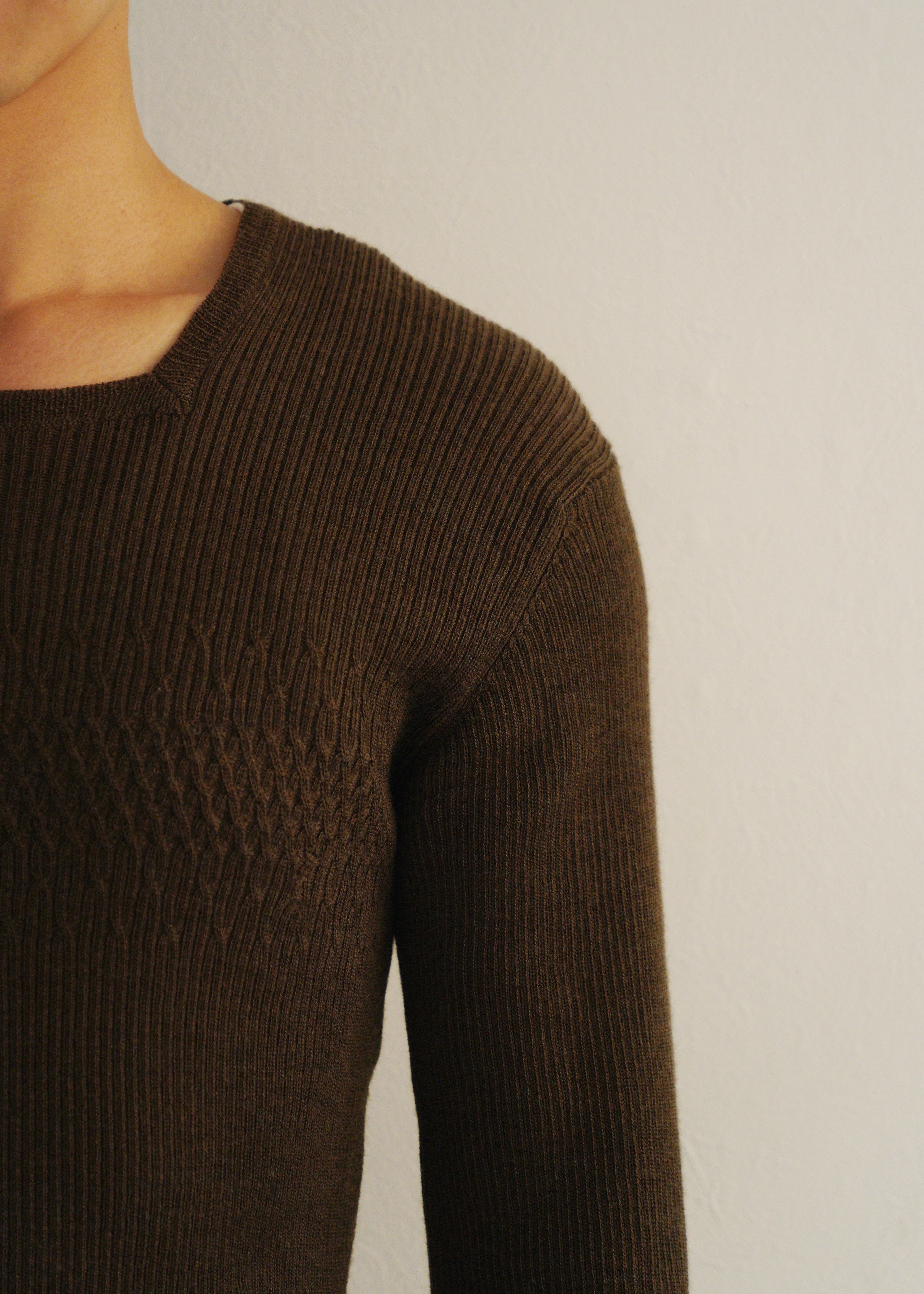 COMME des GARÇONS HOMME PLUS 98FW square neck knit