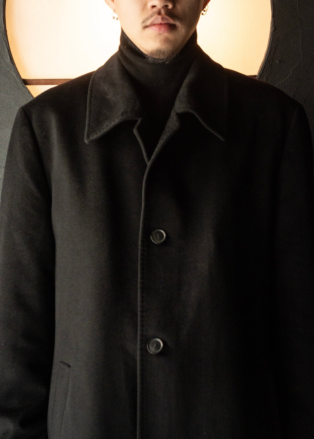 90-00’s HUGO BOSS cashmere balmacaan coat