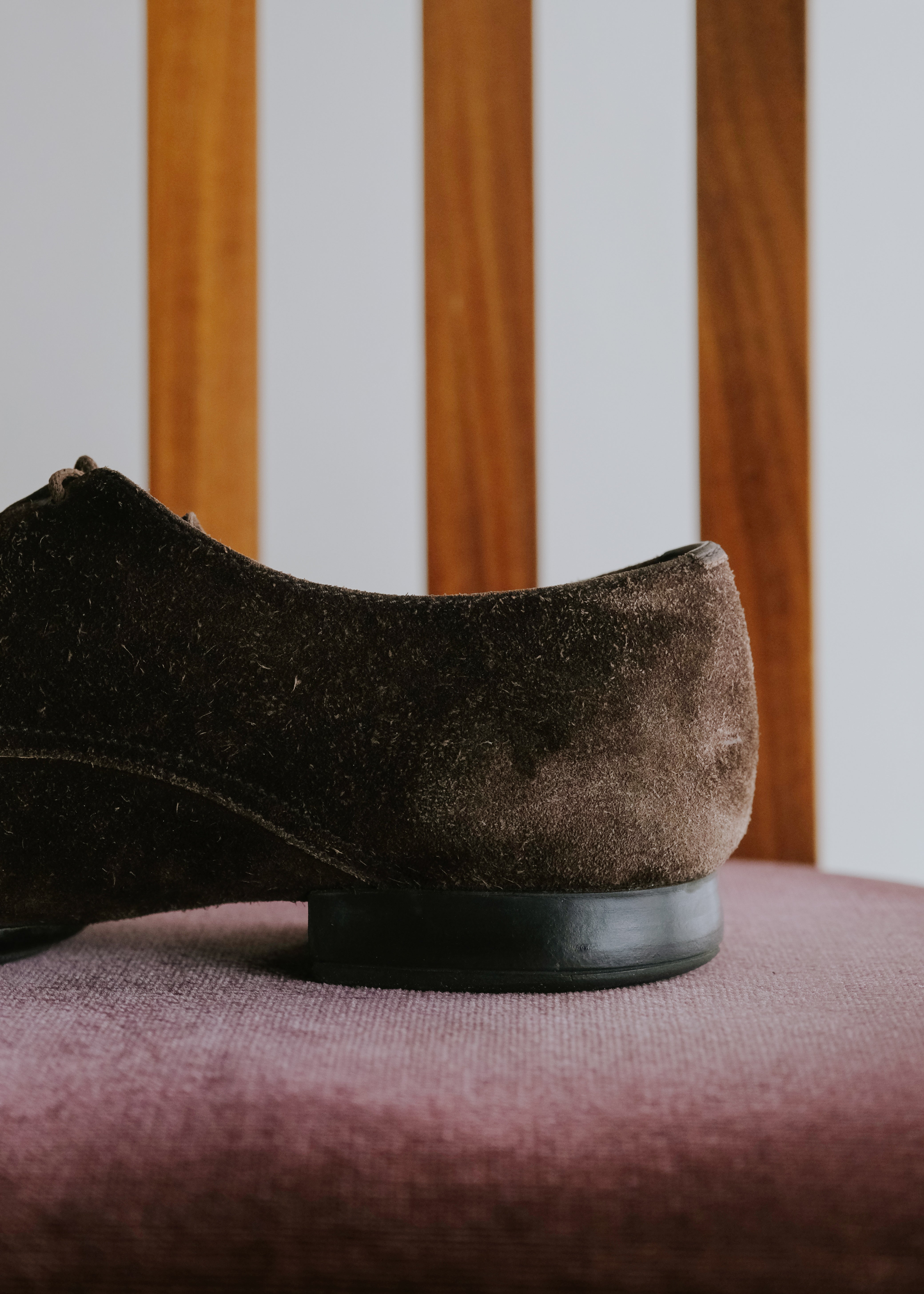 00's PRADA suede leather derby shoes