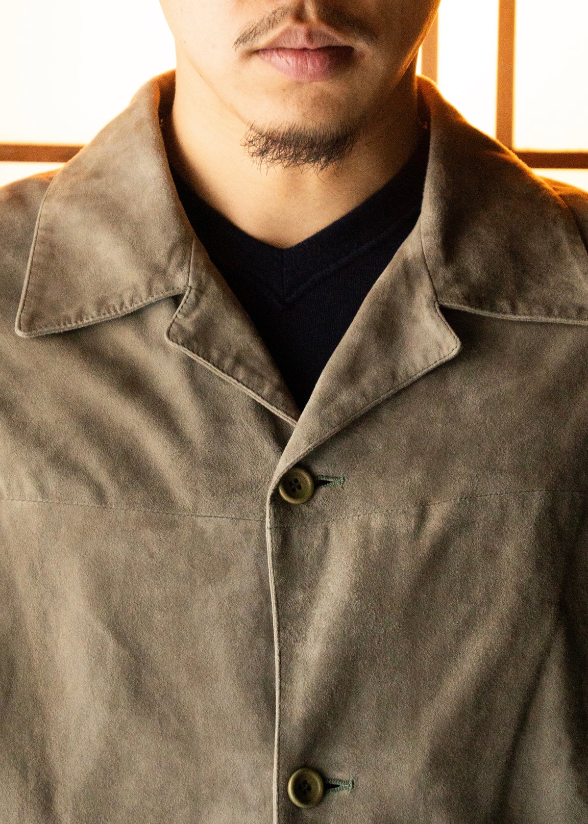 Calvin Klein Collection 98SS suede leather shirt jacket