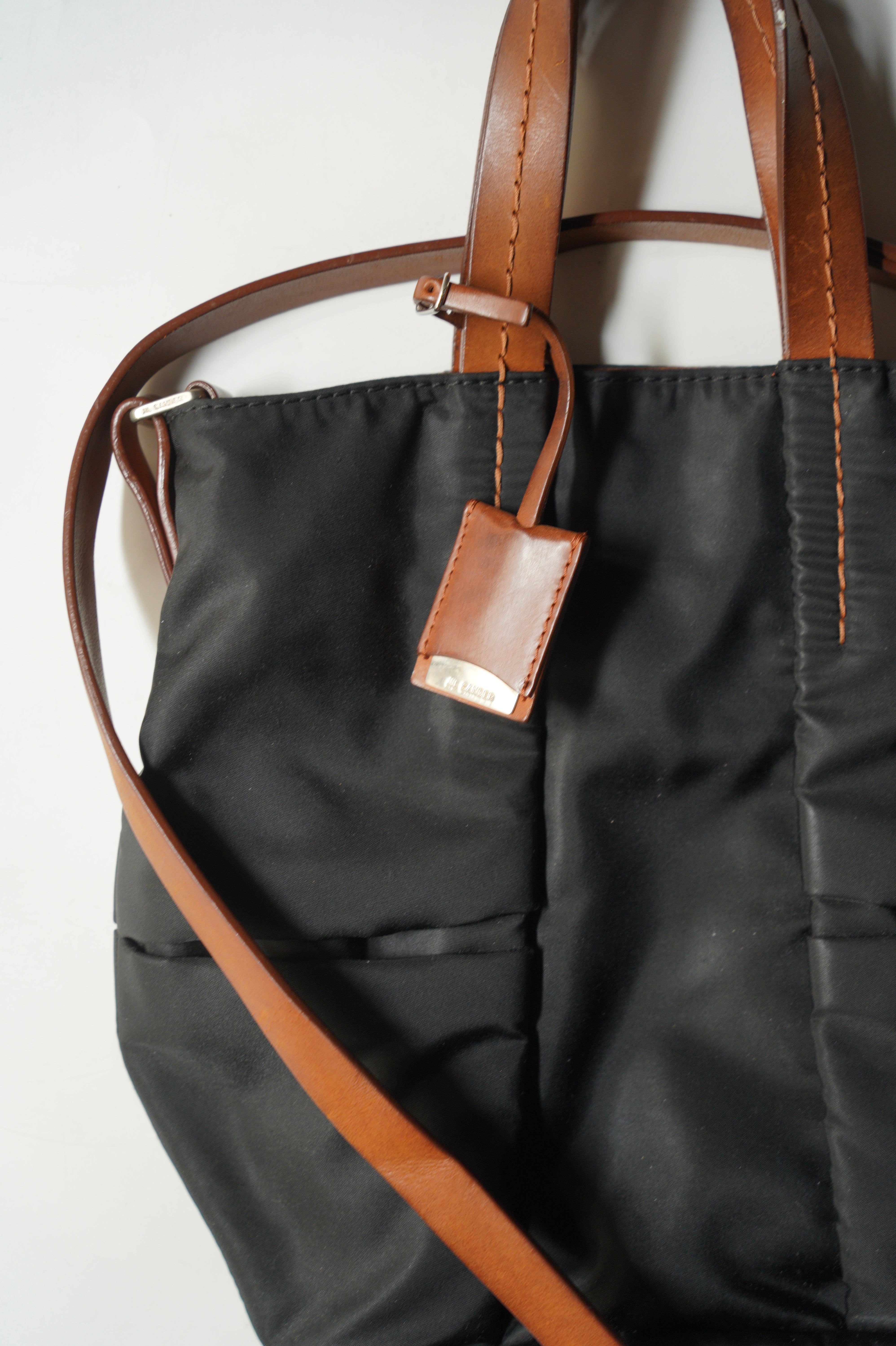 Jil sander 2 way nylon shoulder bag