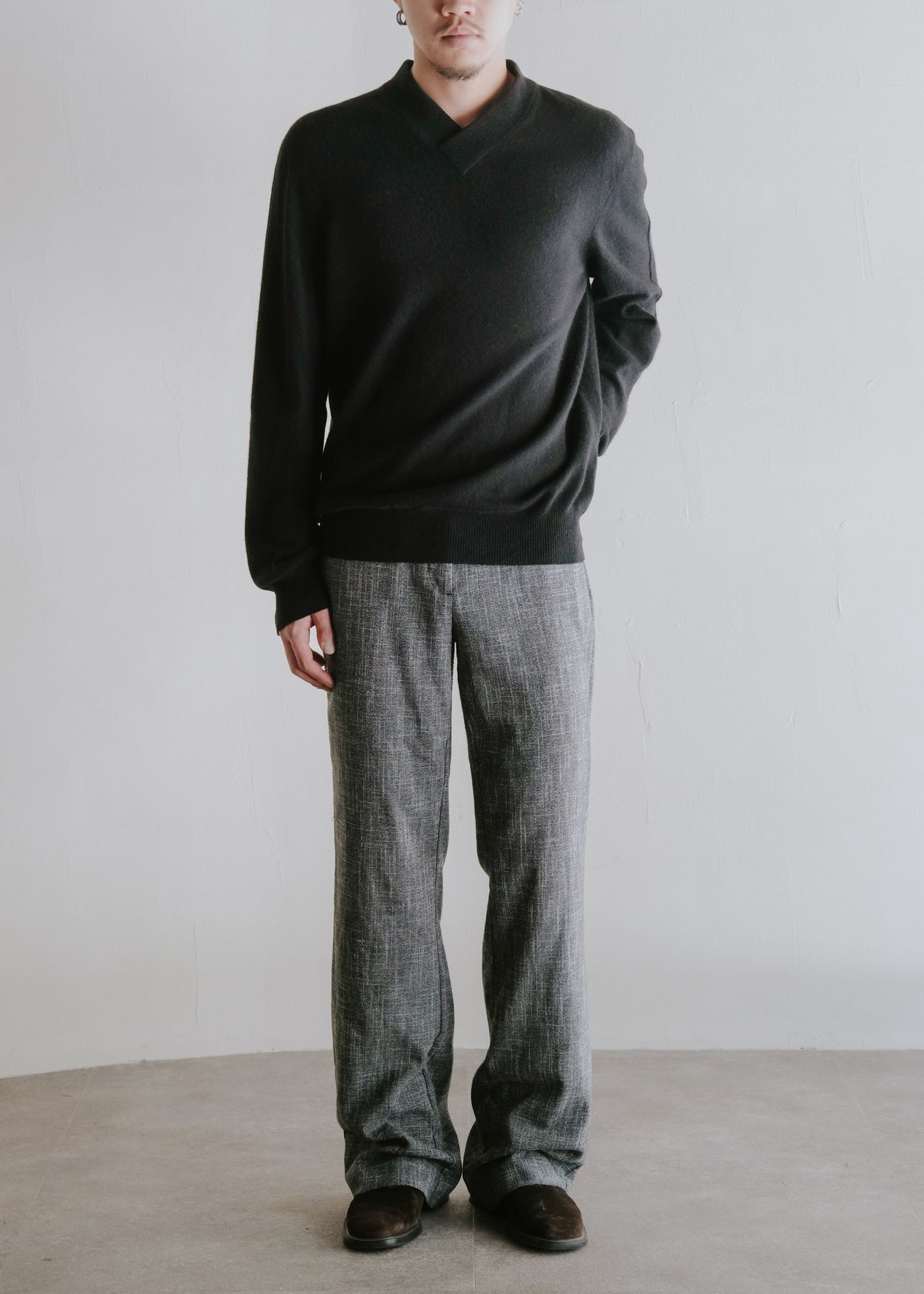 boot cut wide neppy slacks