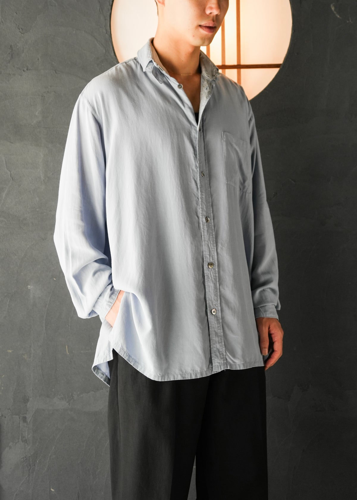 80-90’s Yohji Yamamoto POUR HOMME layered collar shirt