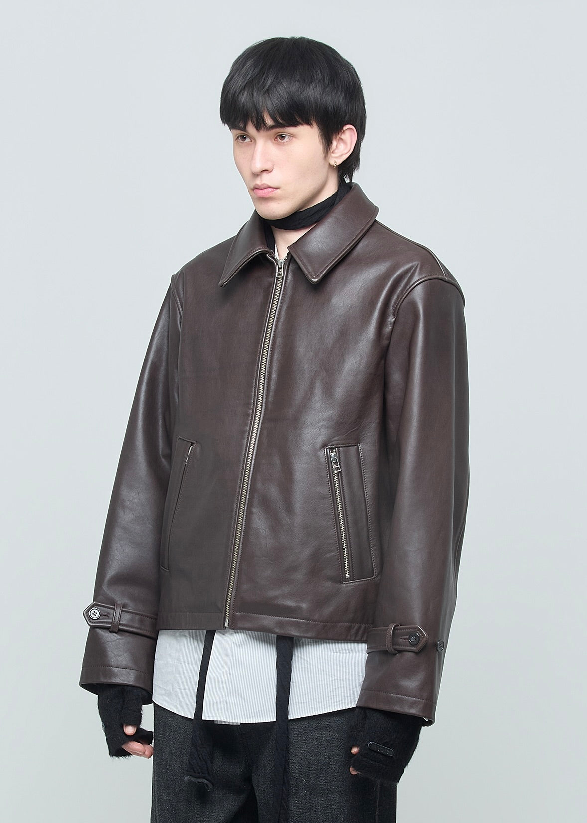 SHOOP 26AW EVERYDAY LEATHER JACKET / Brown
