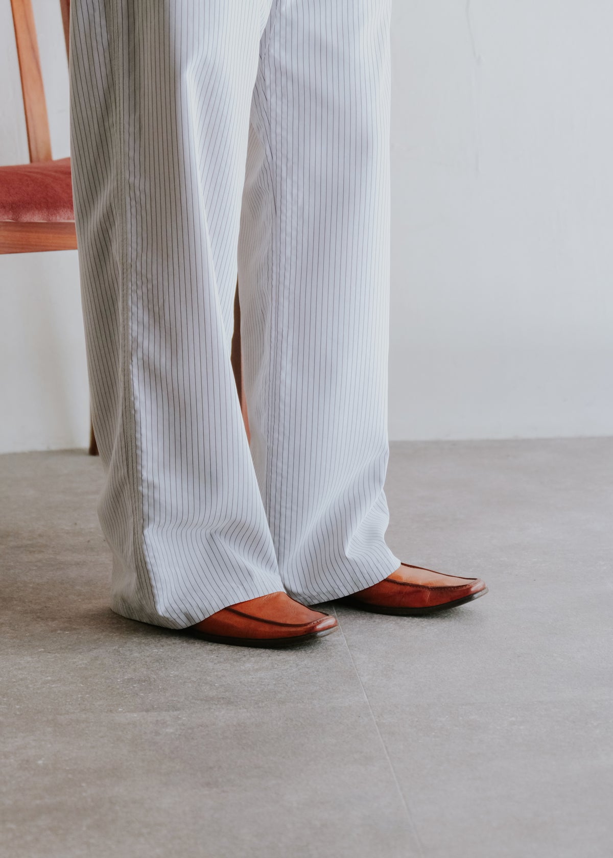 00's PRADA leather moccasin slip-on shoes