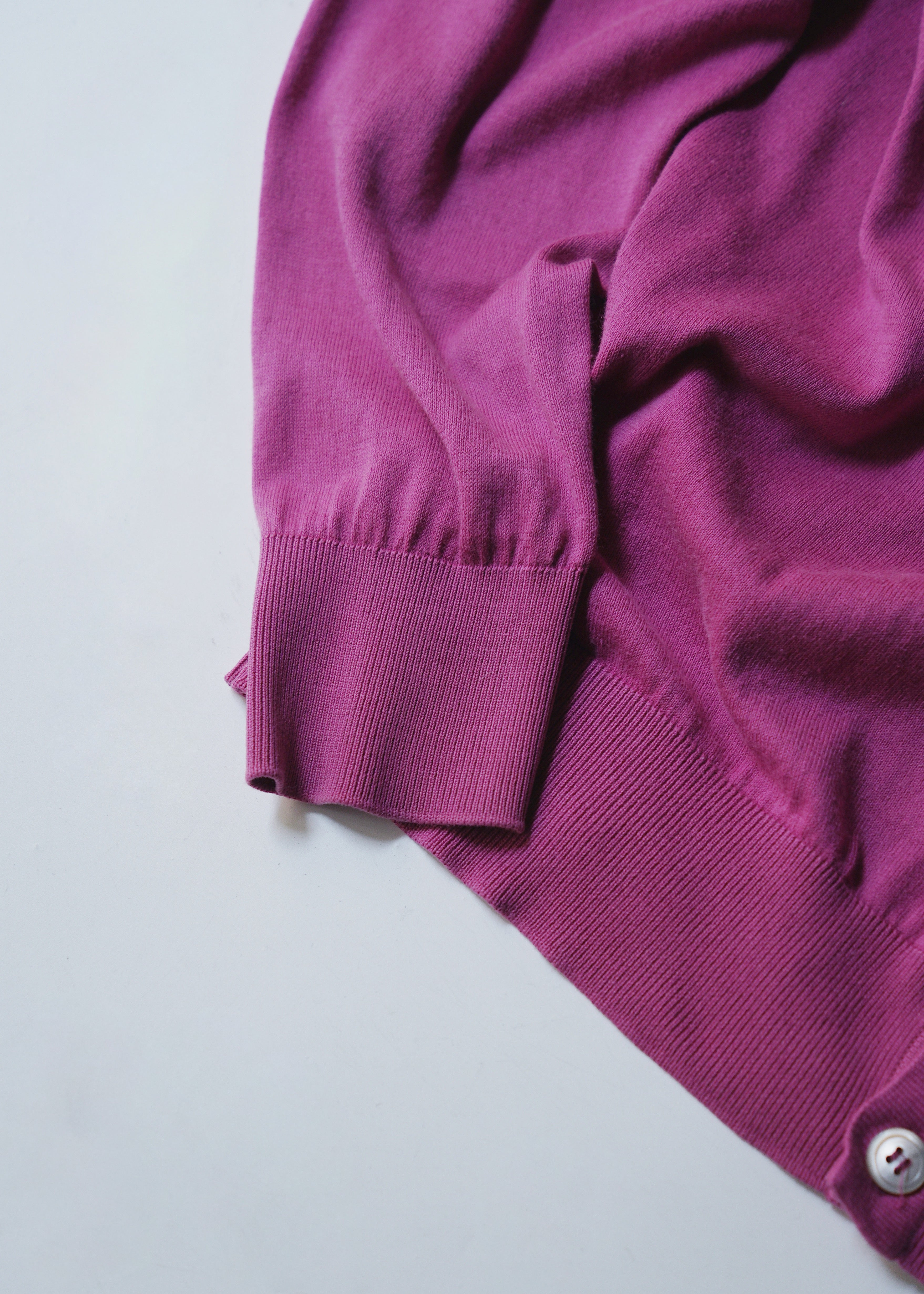 00's JOHN SMEDLEY 6B cotton cardigan