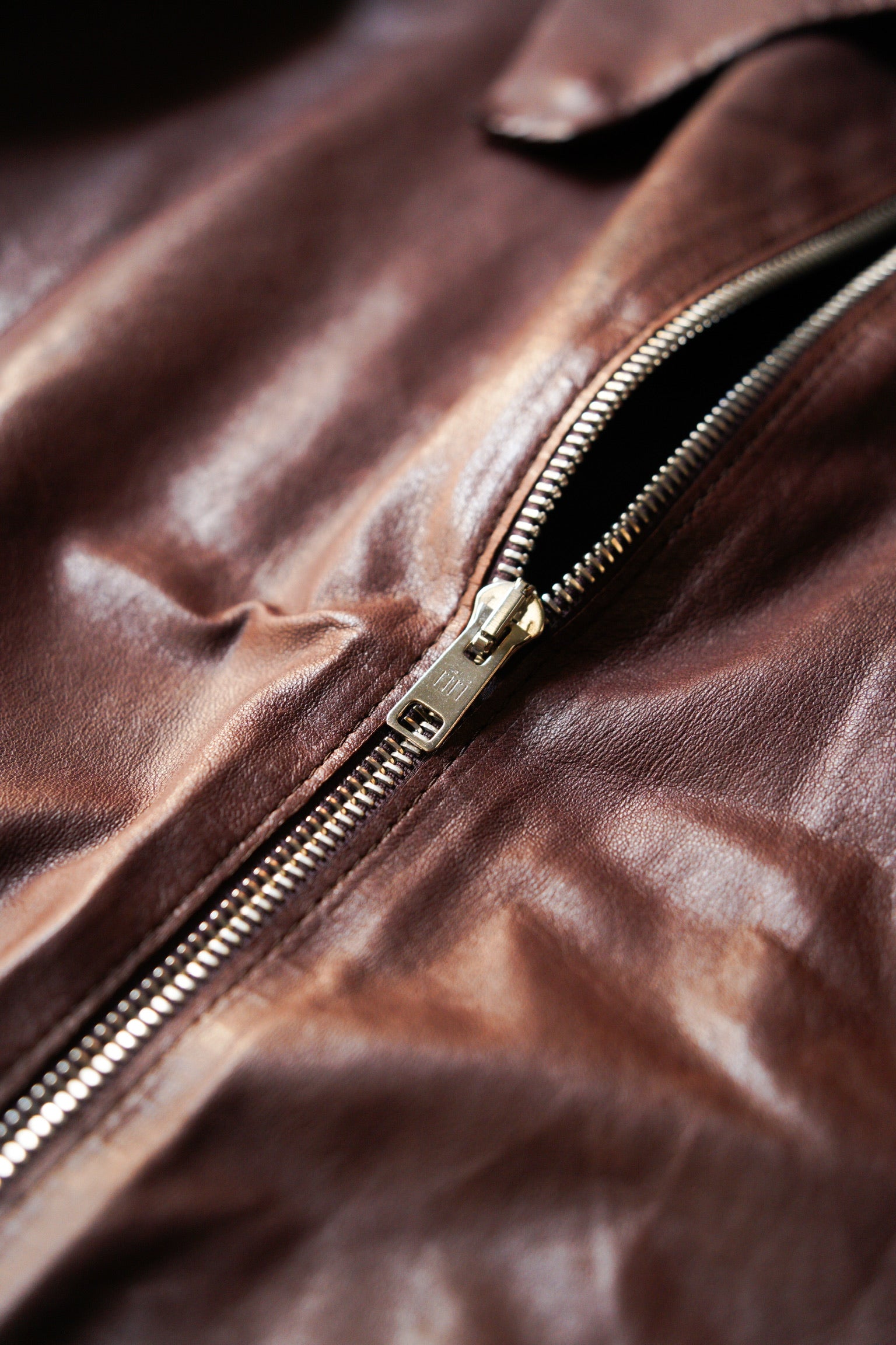 Paul Smith Asymmetrical Collar Leather Jacket in Burgundy