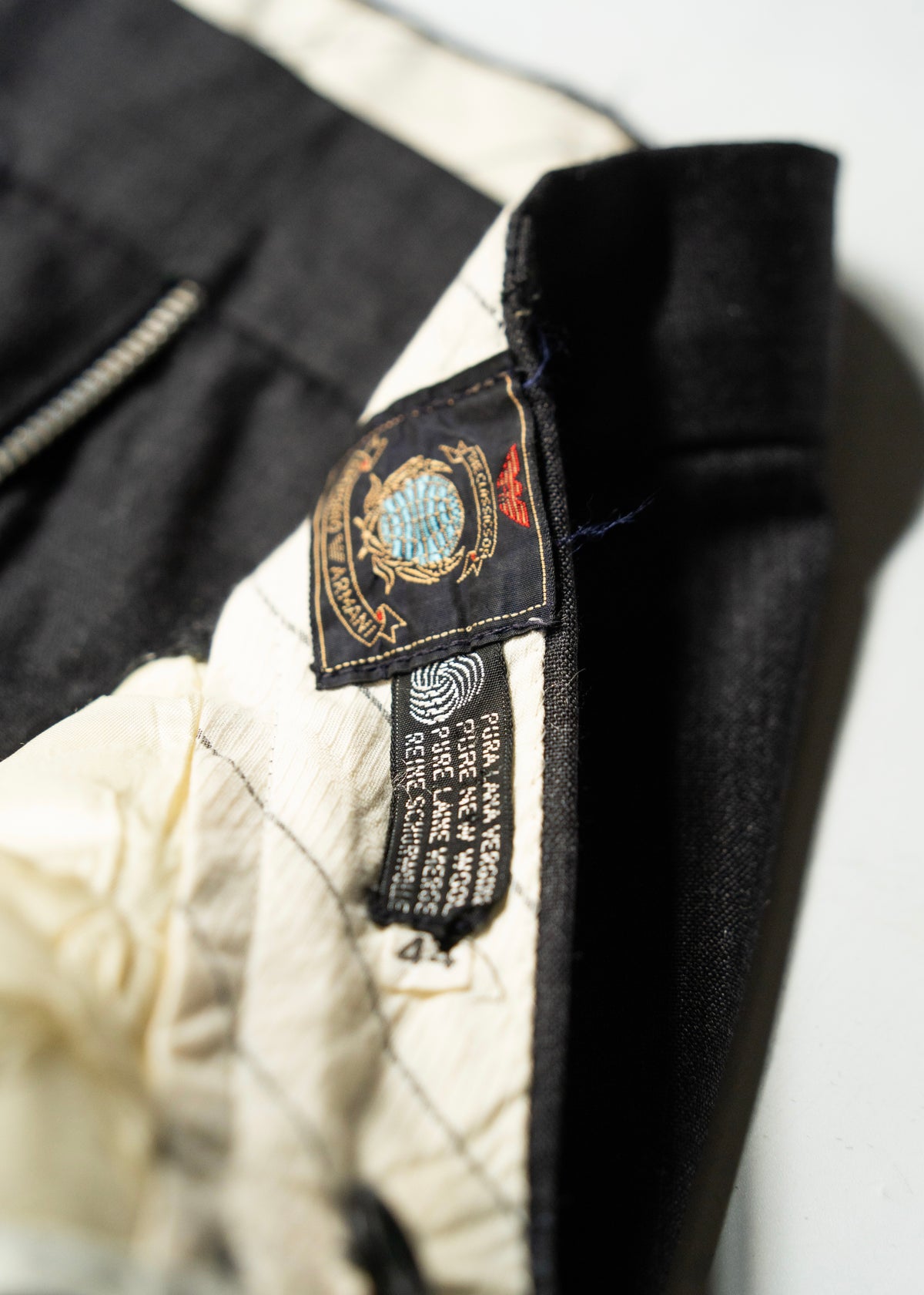 80-90’s EMPORIO ARMANI two tuck wool slacks