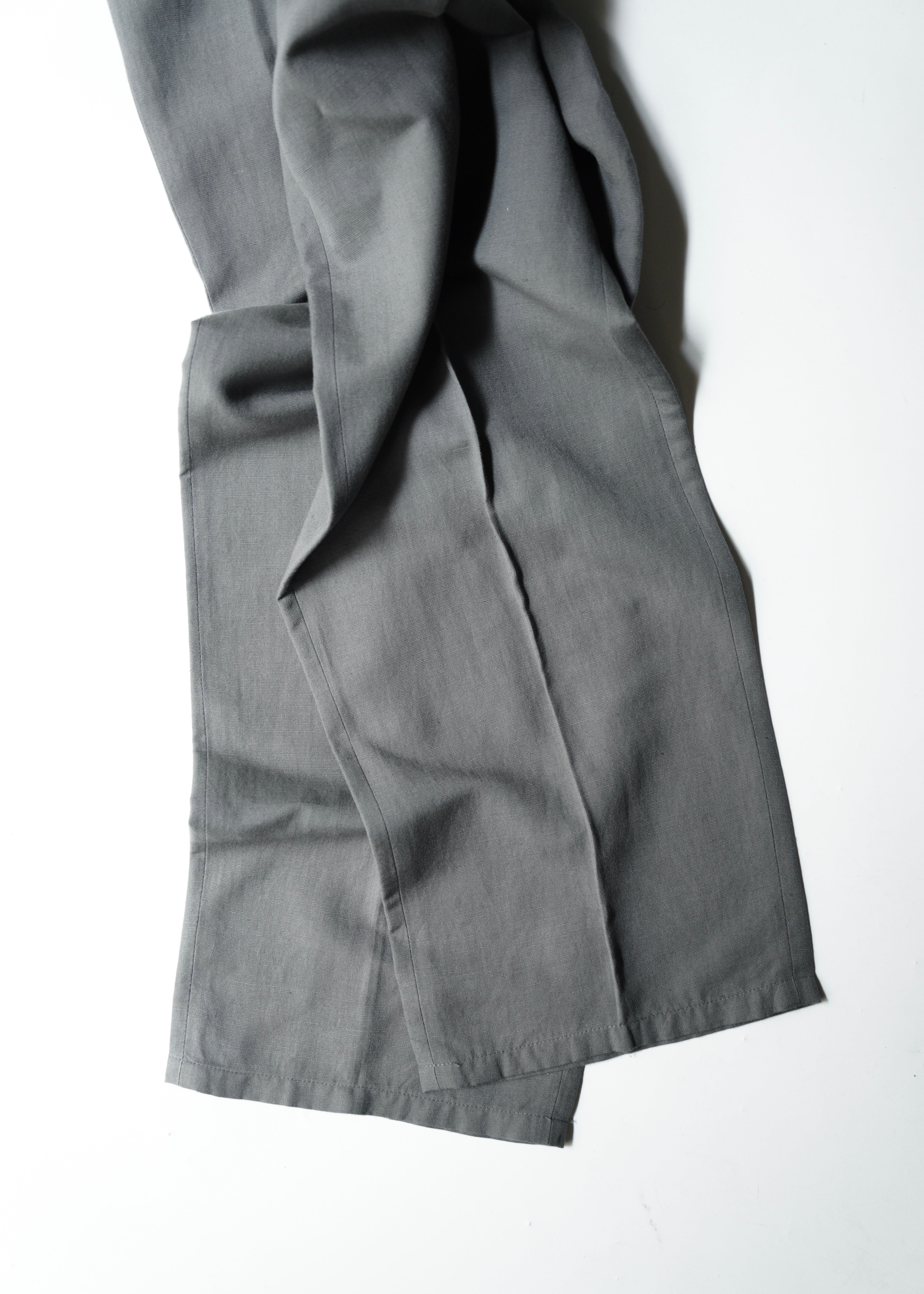 00’s ARMANI COLLEZIONI center crease cotton blend linen pants