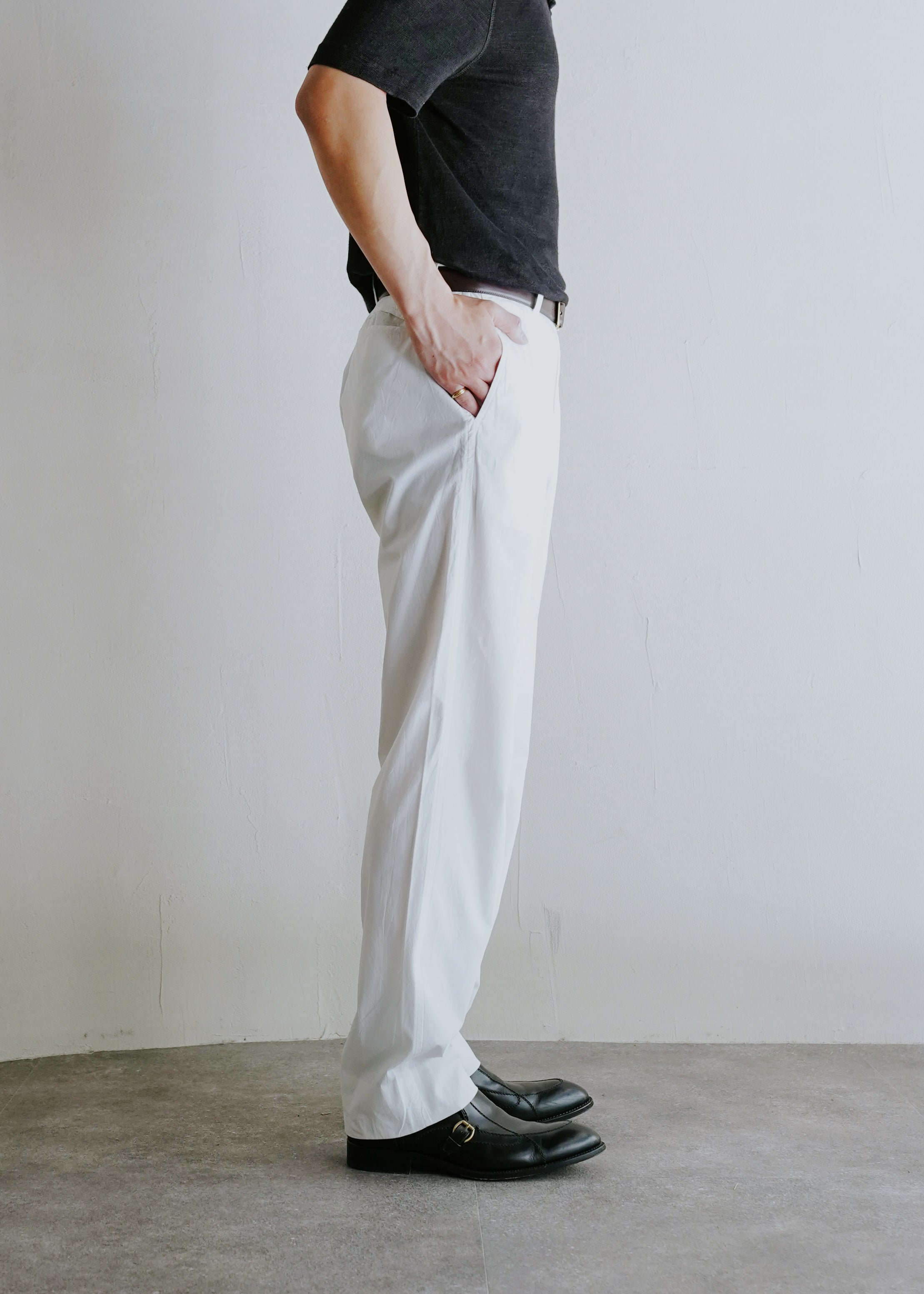 ISSEY MIYAKE  MEN 13SS lightweight cotton tapered trousers