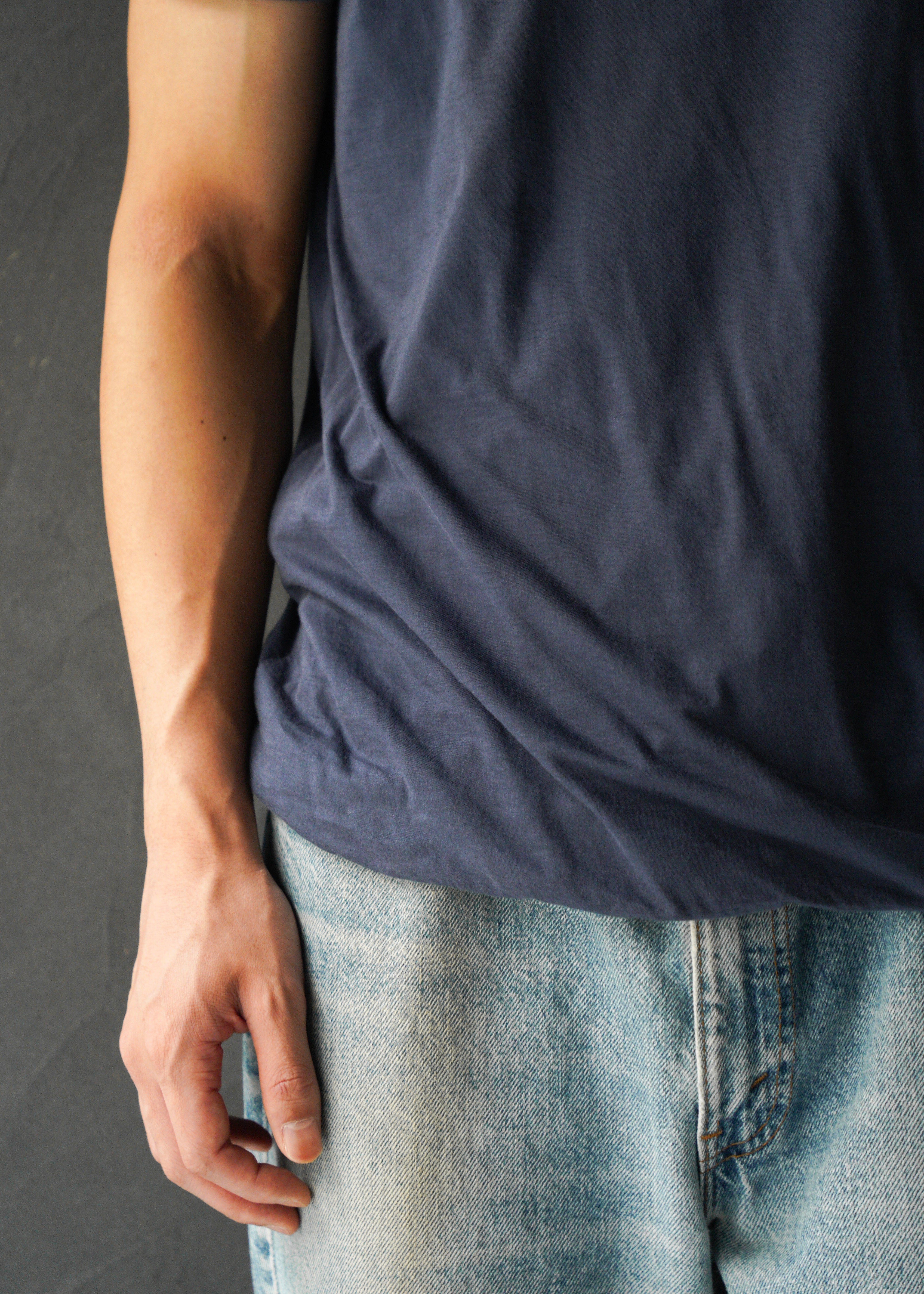 CoSTUME NATIONAL HOMME 2012SS henley neck gathered short sleeve T-Shirt