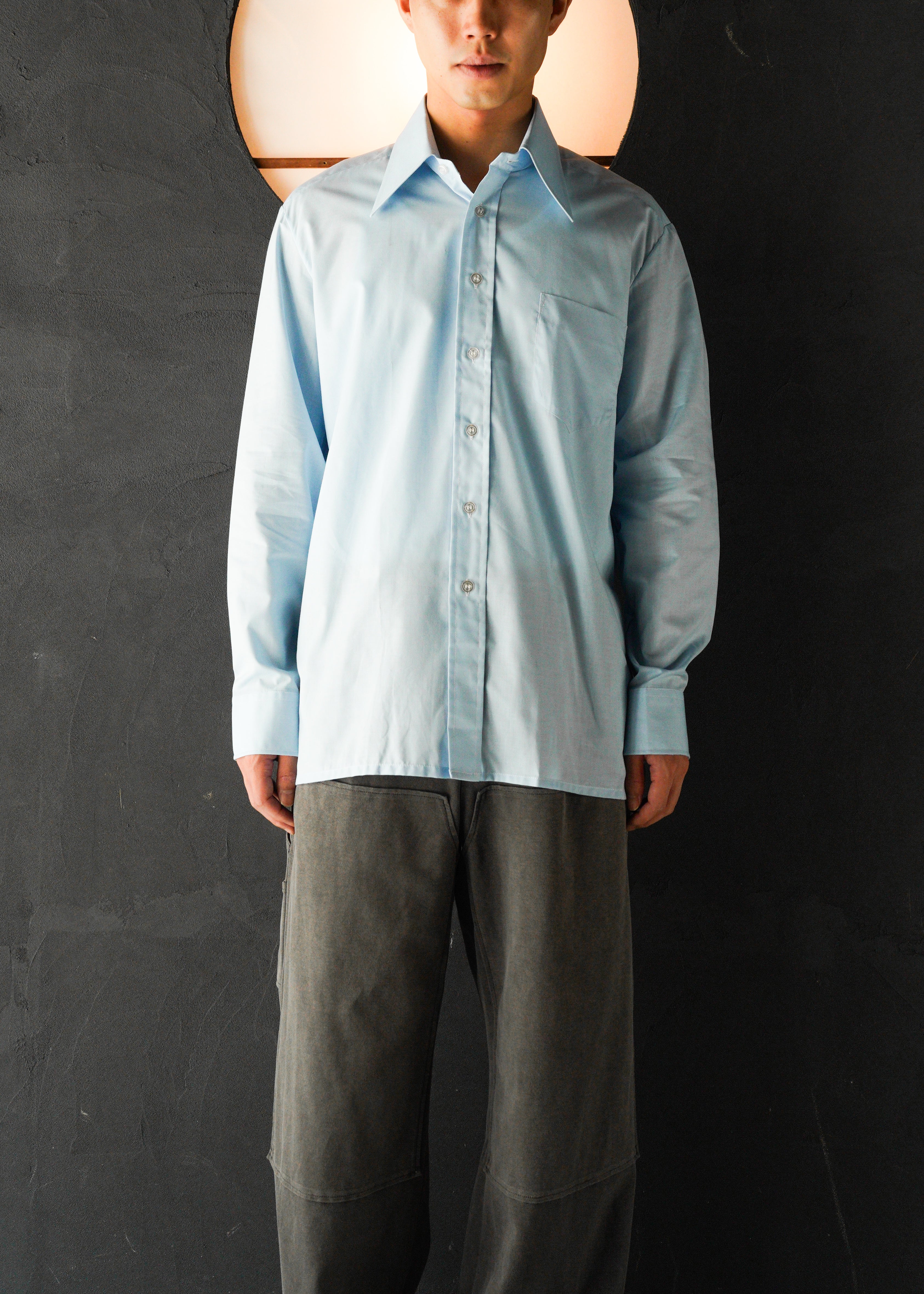 70's vintage polyester cotton short sleeve shirt