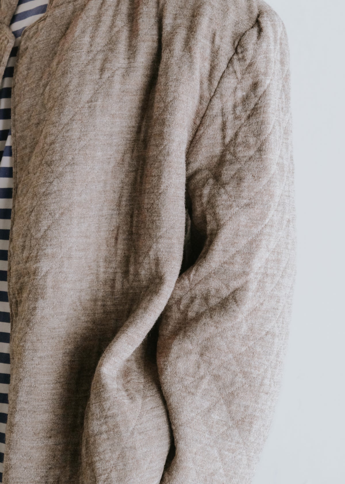 -90's HERMÈS open front quilted lapel jacket