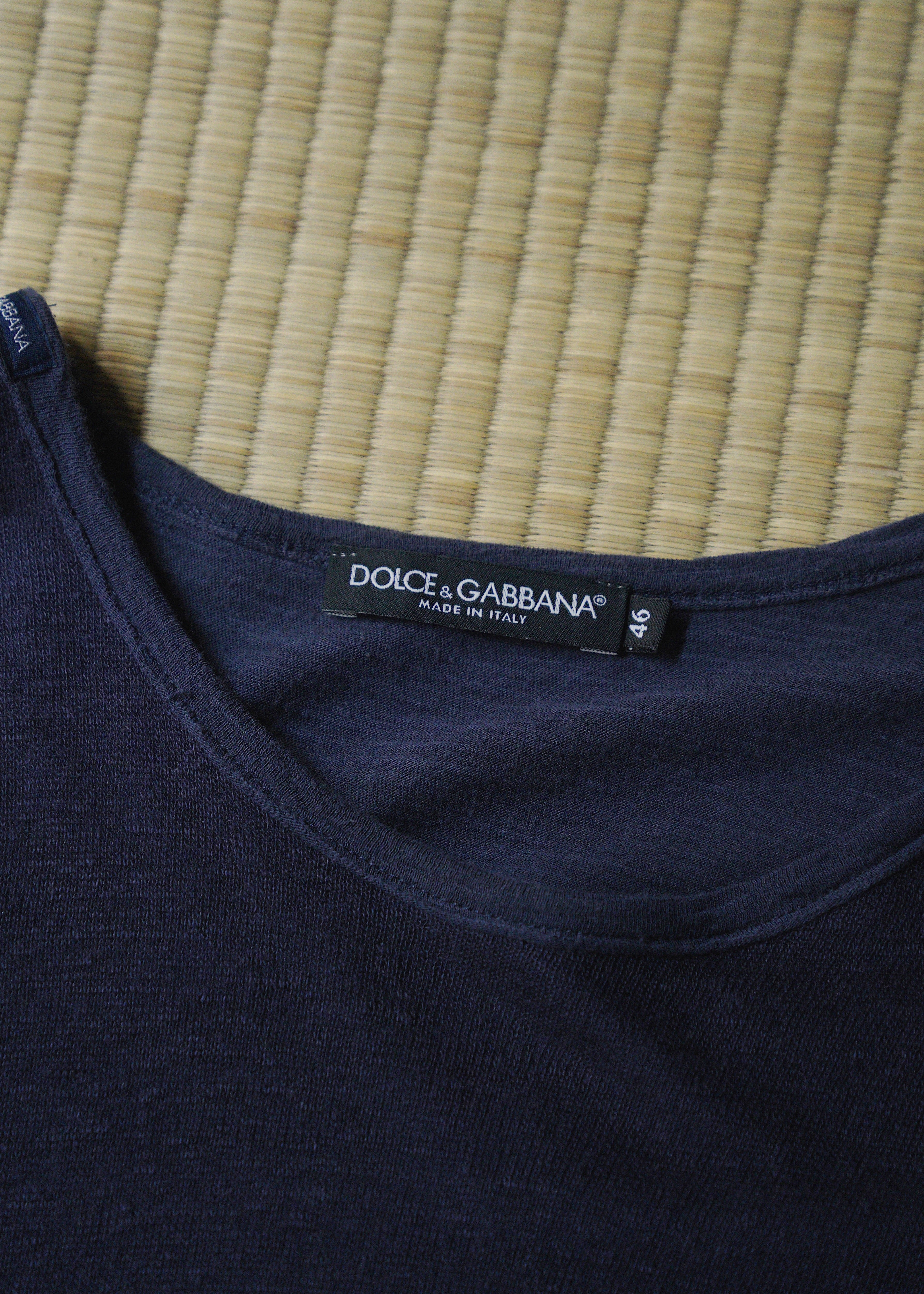 00's DOLCE & GABBANA linen cotton tee