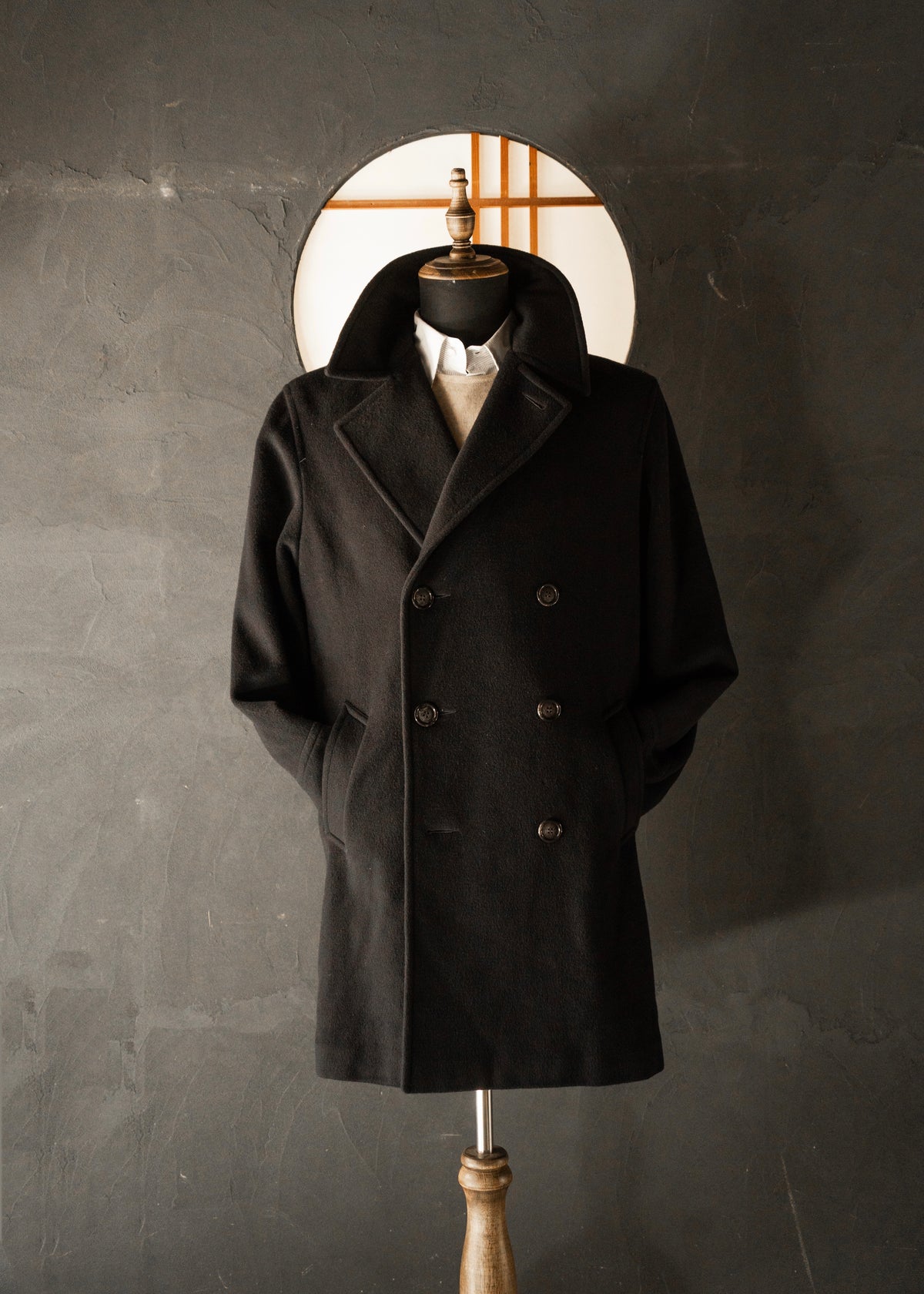 90’s agnes b. homme cashmere blend wool p coat