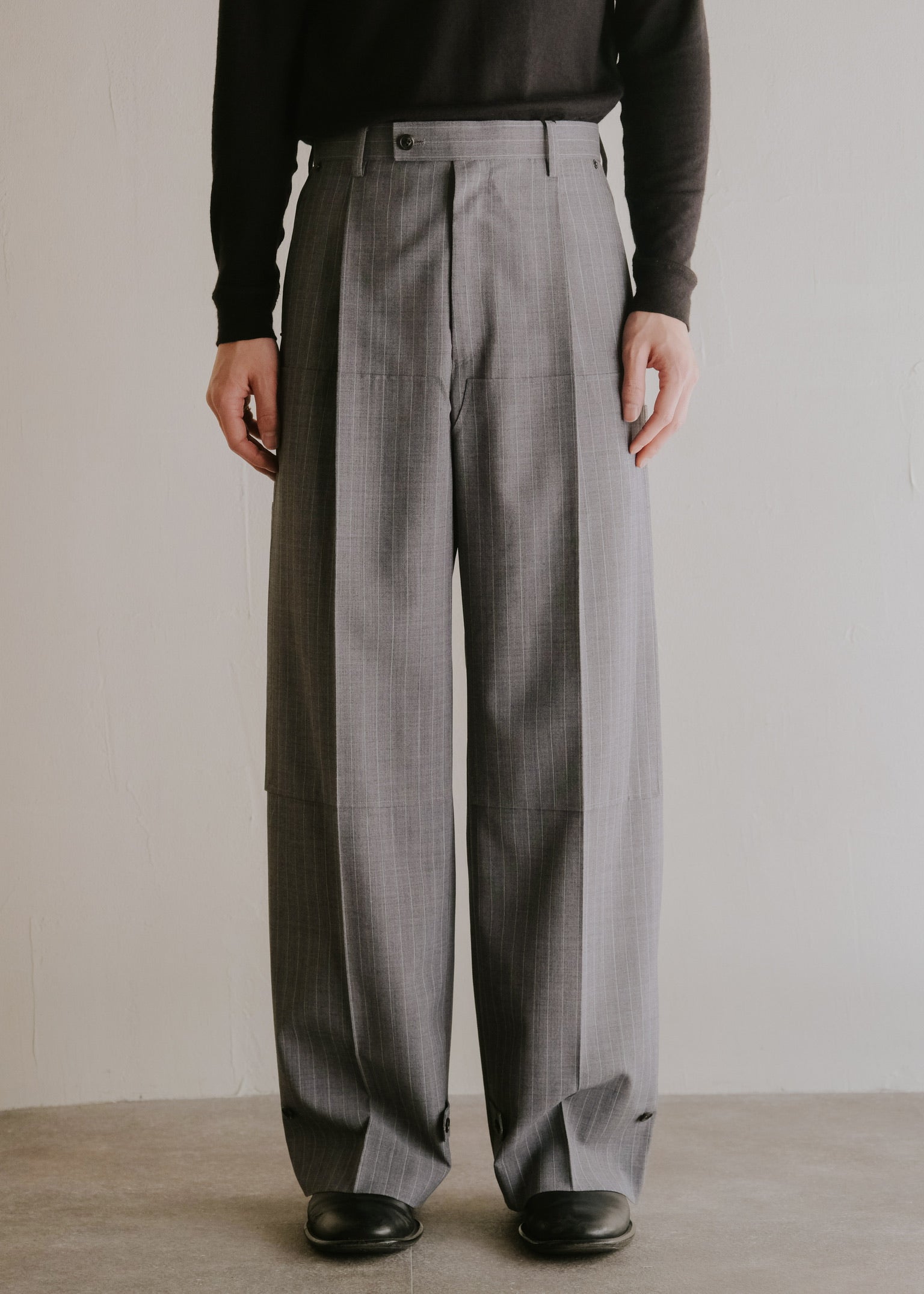 SASAKI SATORU 26SS single tucked straight painter trousers