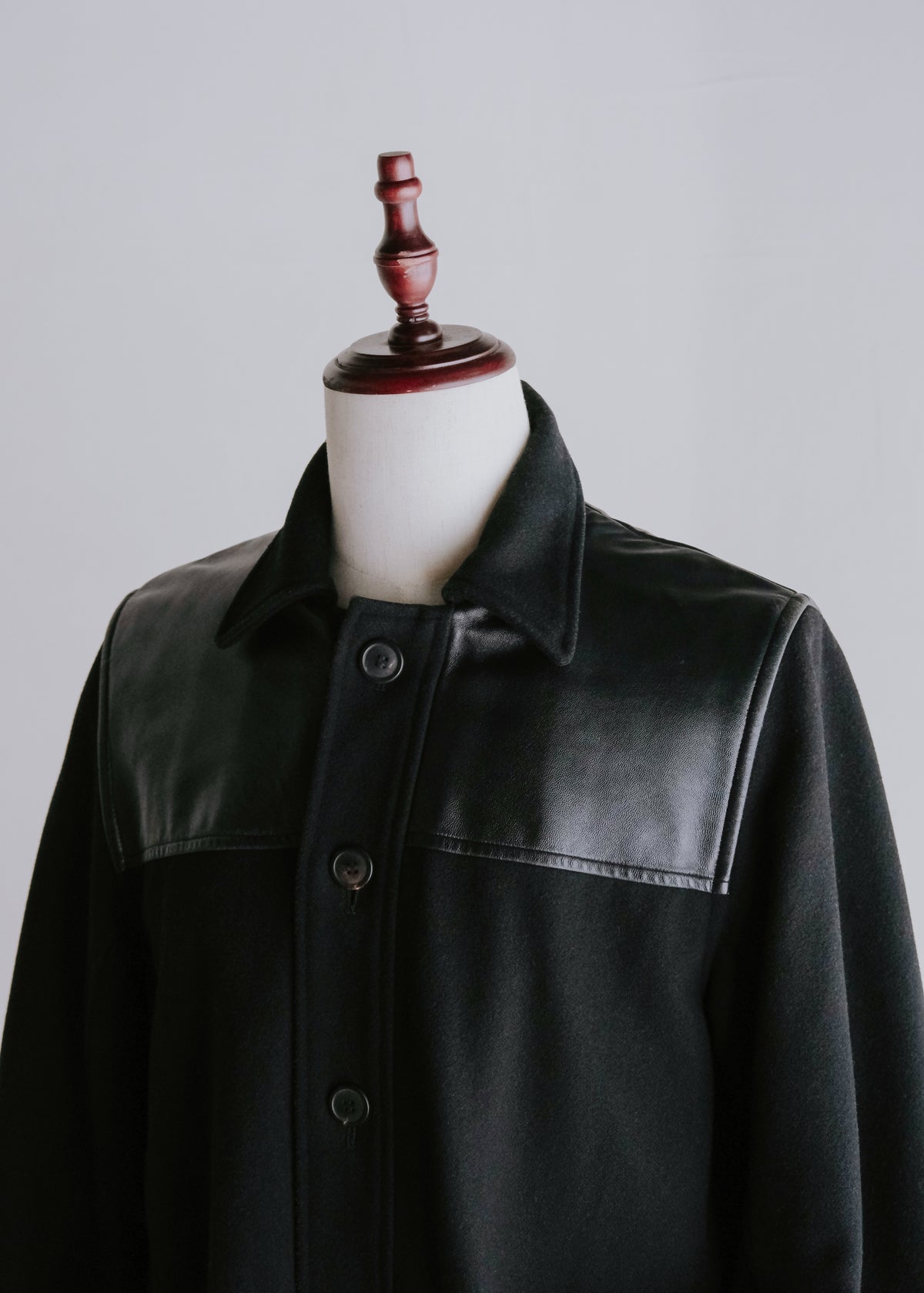90's A.P.C. cow leather yoke donkey jacket