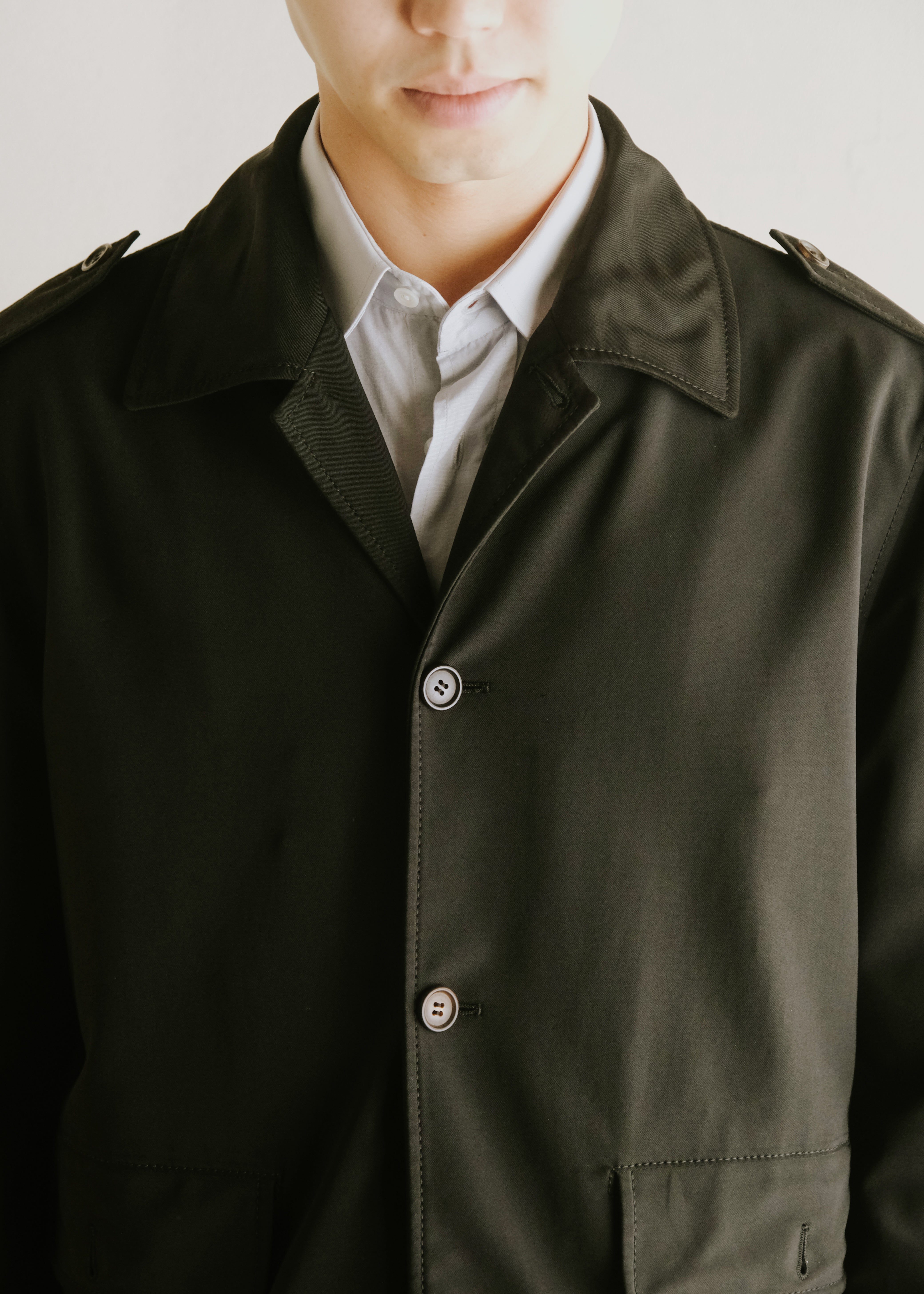 90's PRADA button-front military blouson