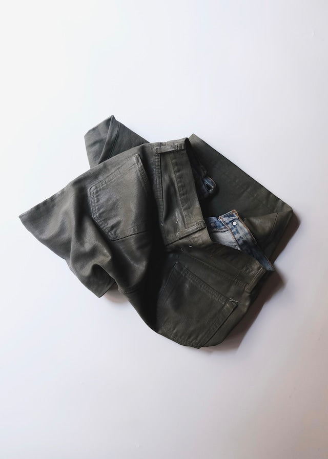 Martin Margiela 00AW artisanal coating straight jeans