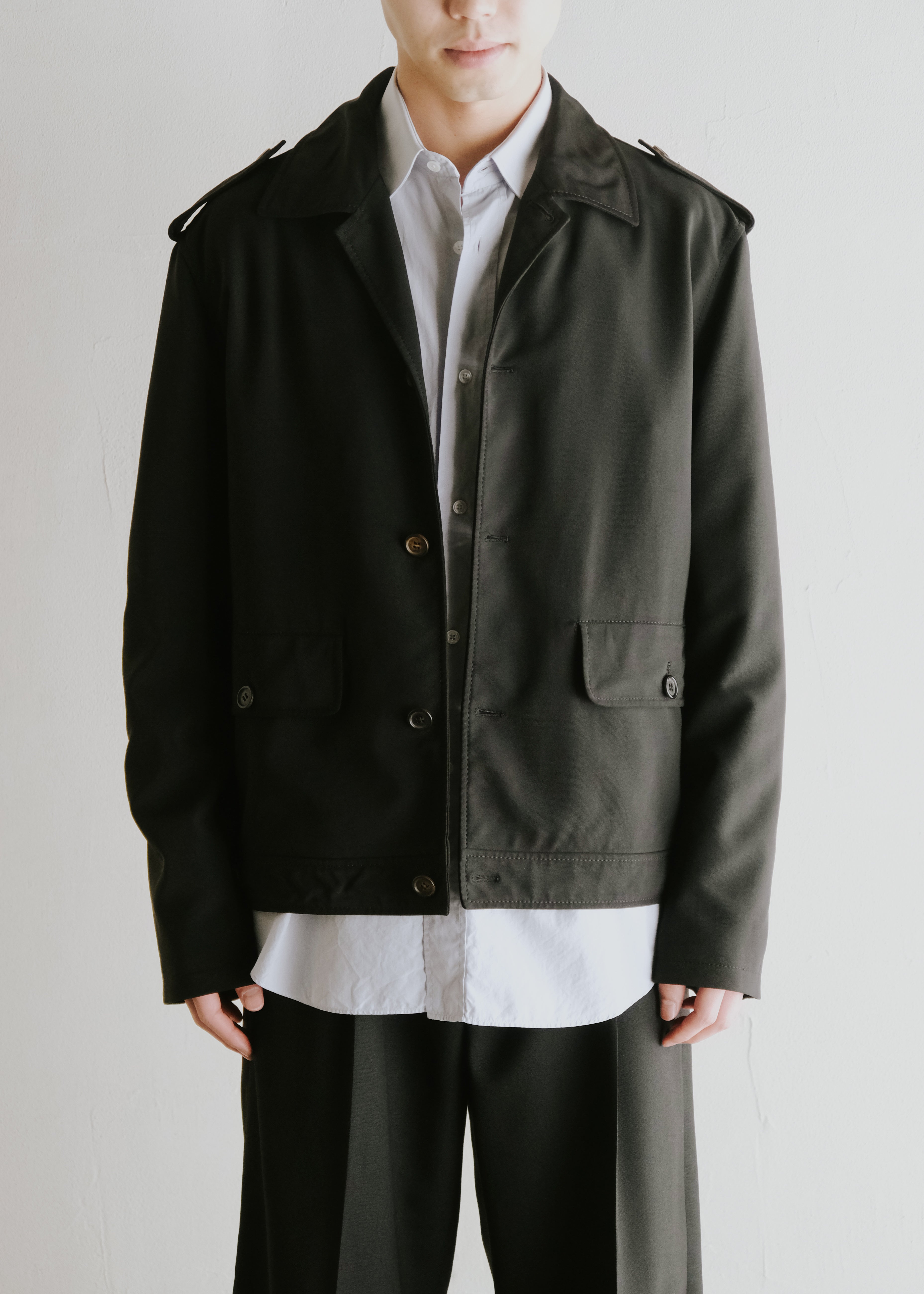 90's PRADA button-front military blouson