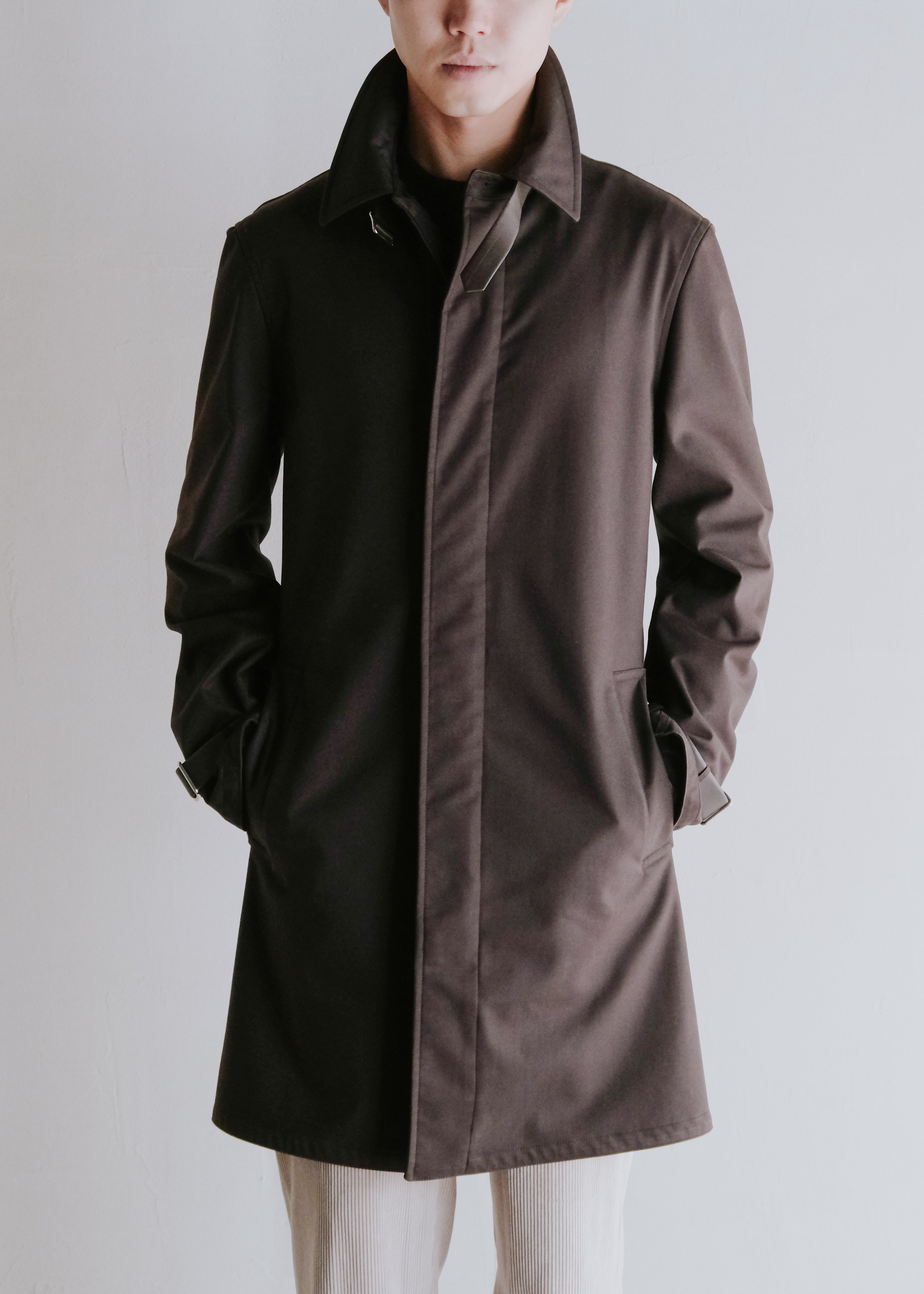 00's HERMÈS waxed cotton multiple belted coat