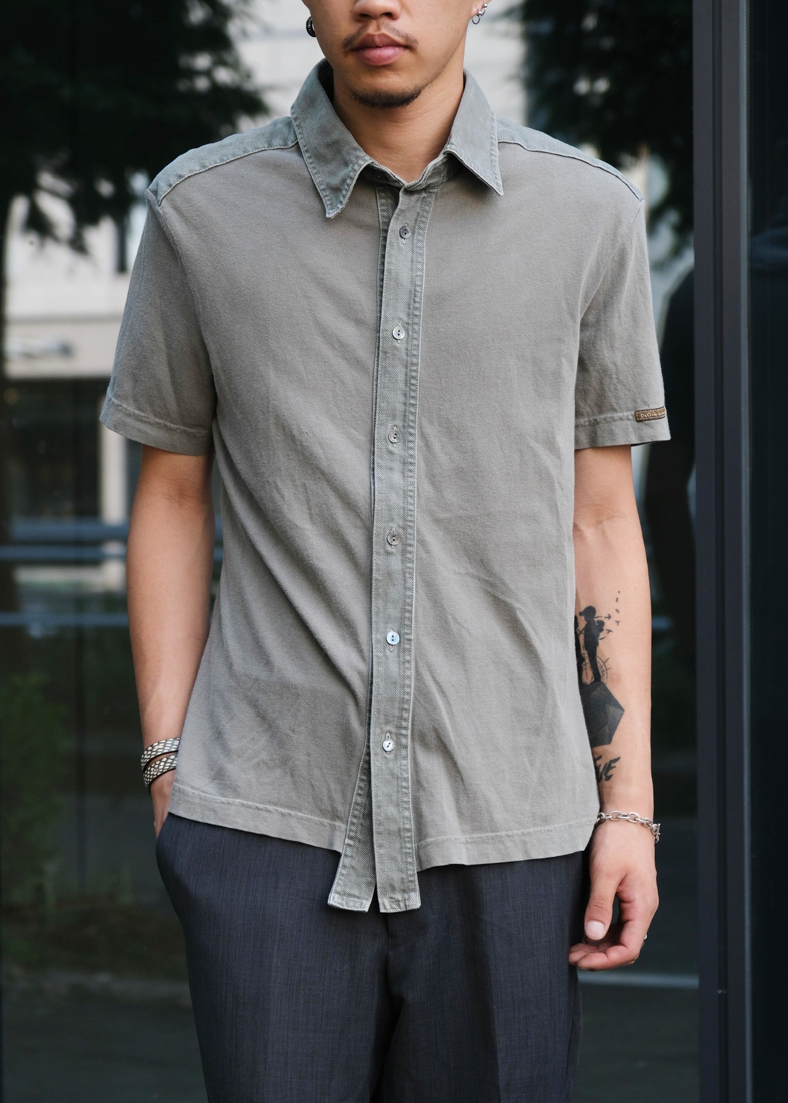 00’s D&G regular collar short sleeve shirt