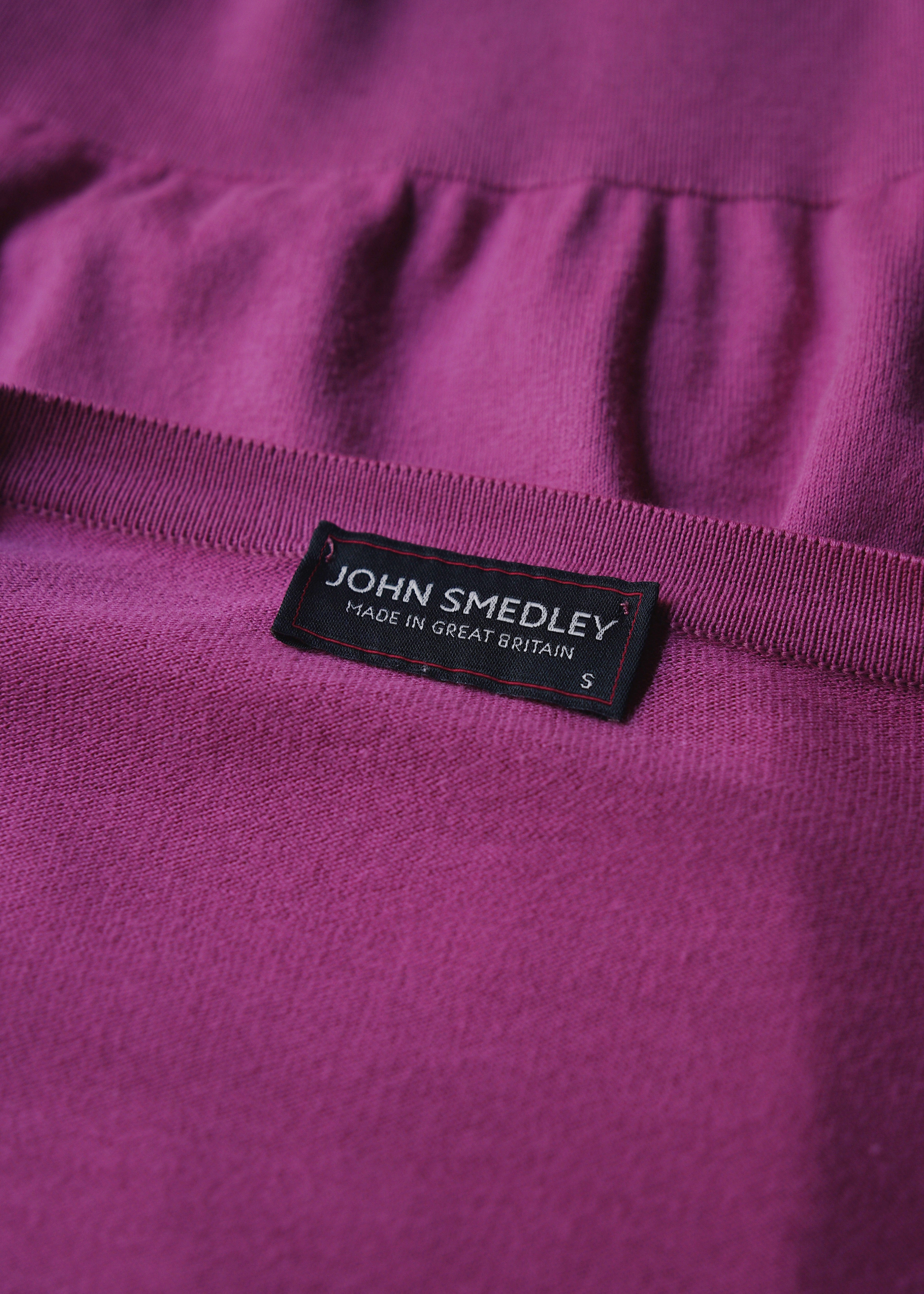 00's JOHN SMEDLEY 6B cotton cardigan