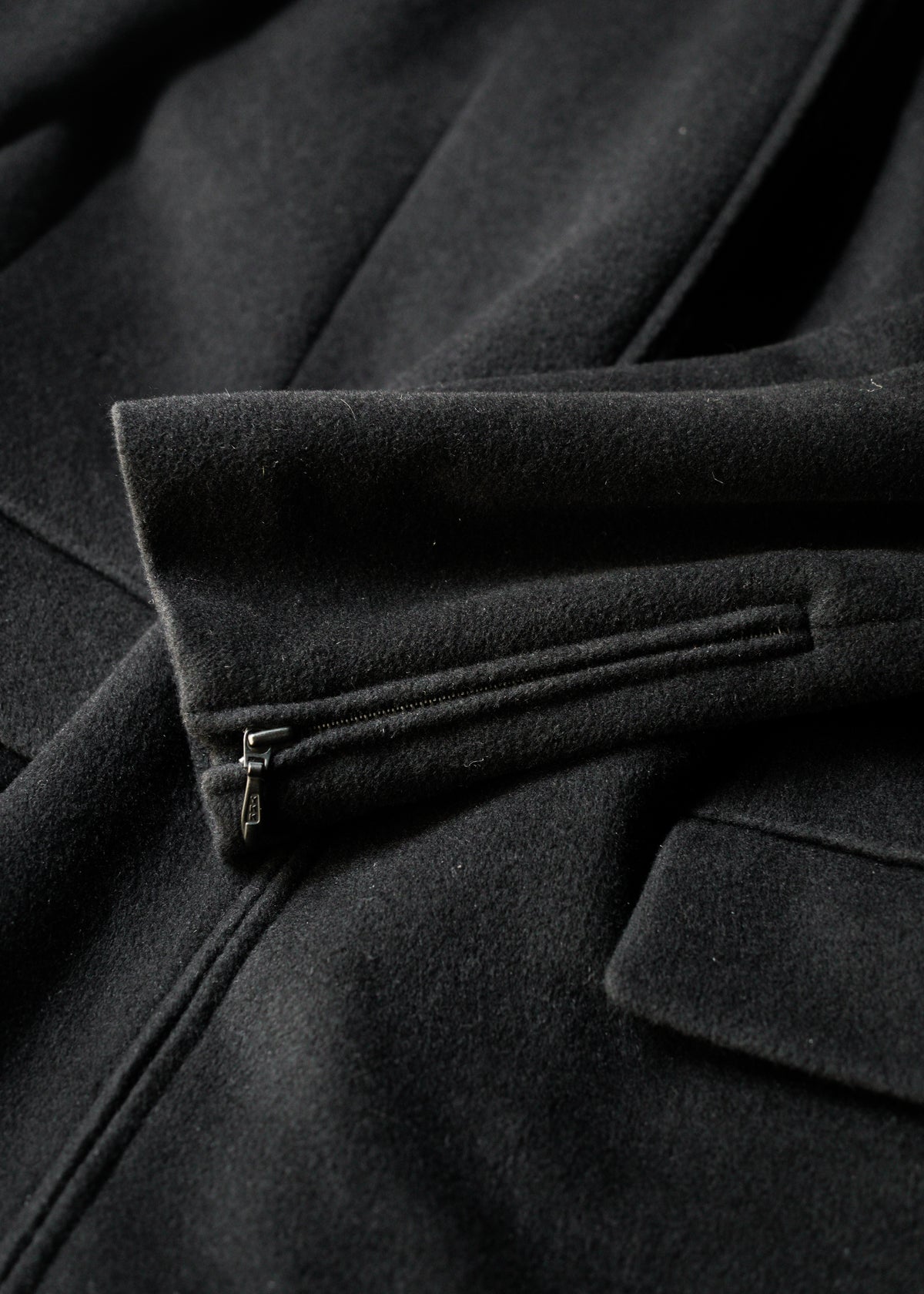 Jean Paul Gaultier HOMME belted neck double zip angora blend wool maxi-length coat