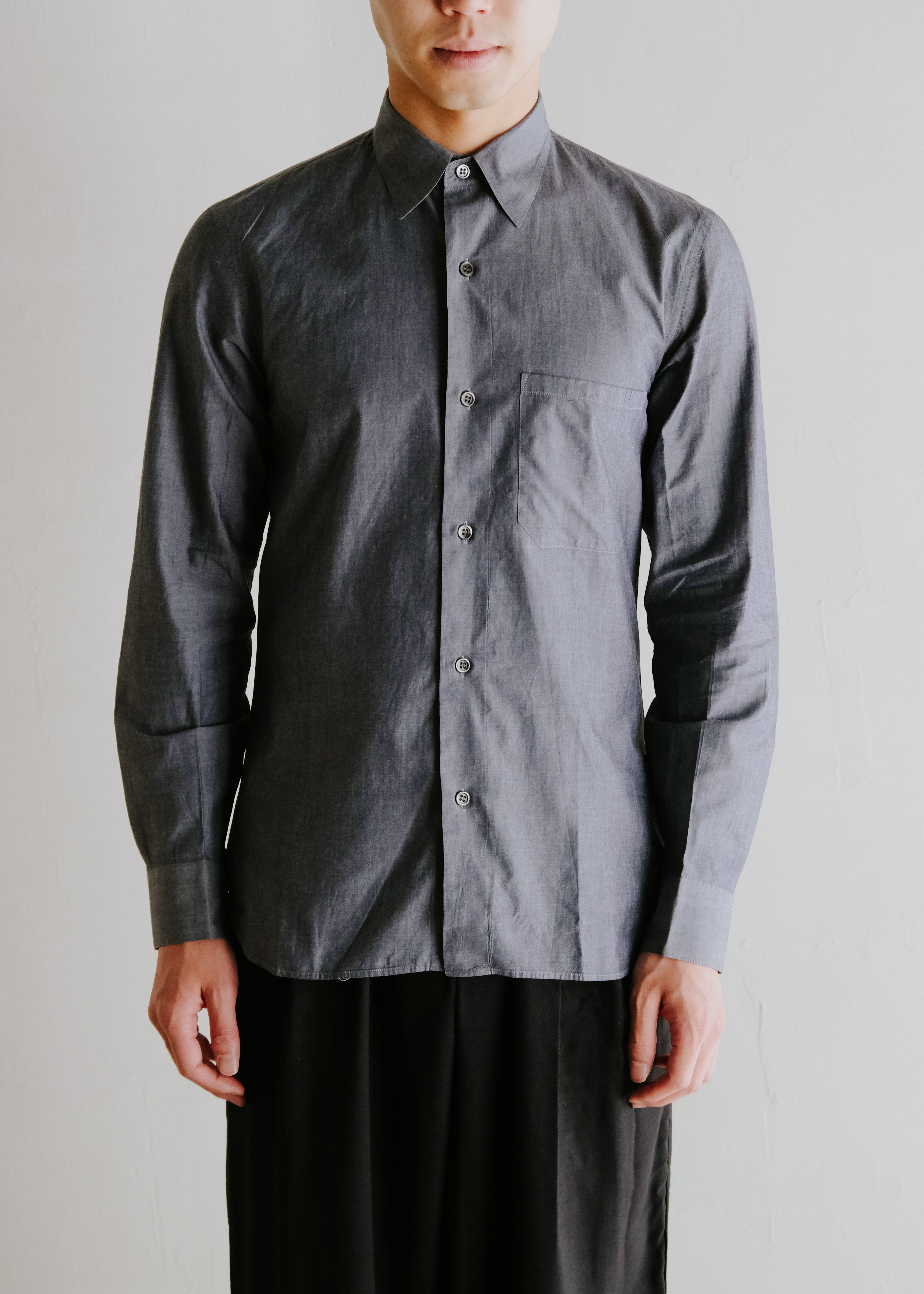 00's agnes b. homme cotton regular collar shirt