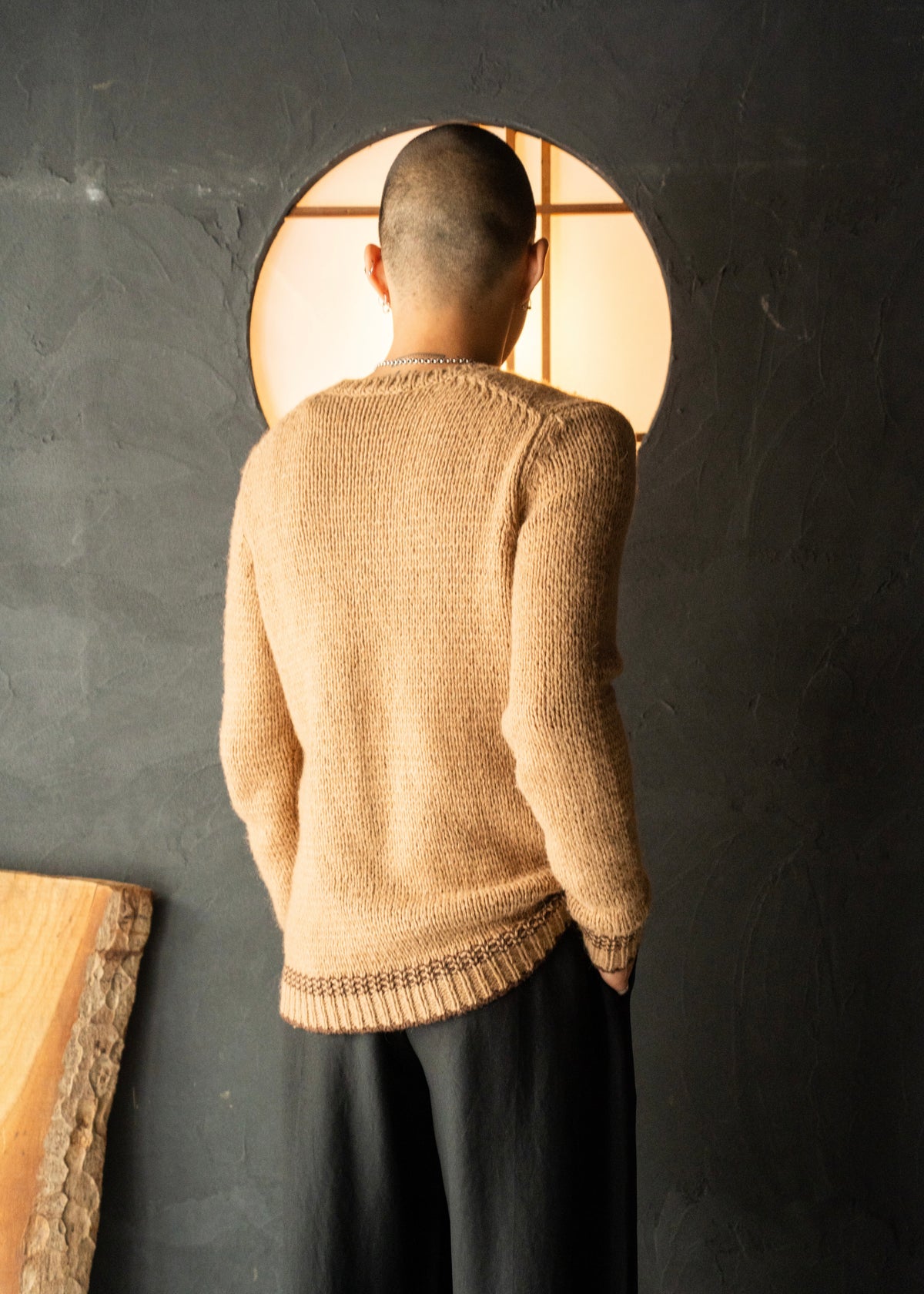 PRADA 2015SS contrast trim v-neck knit