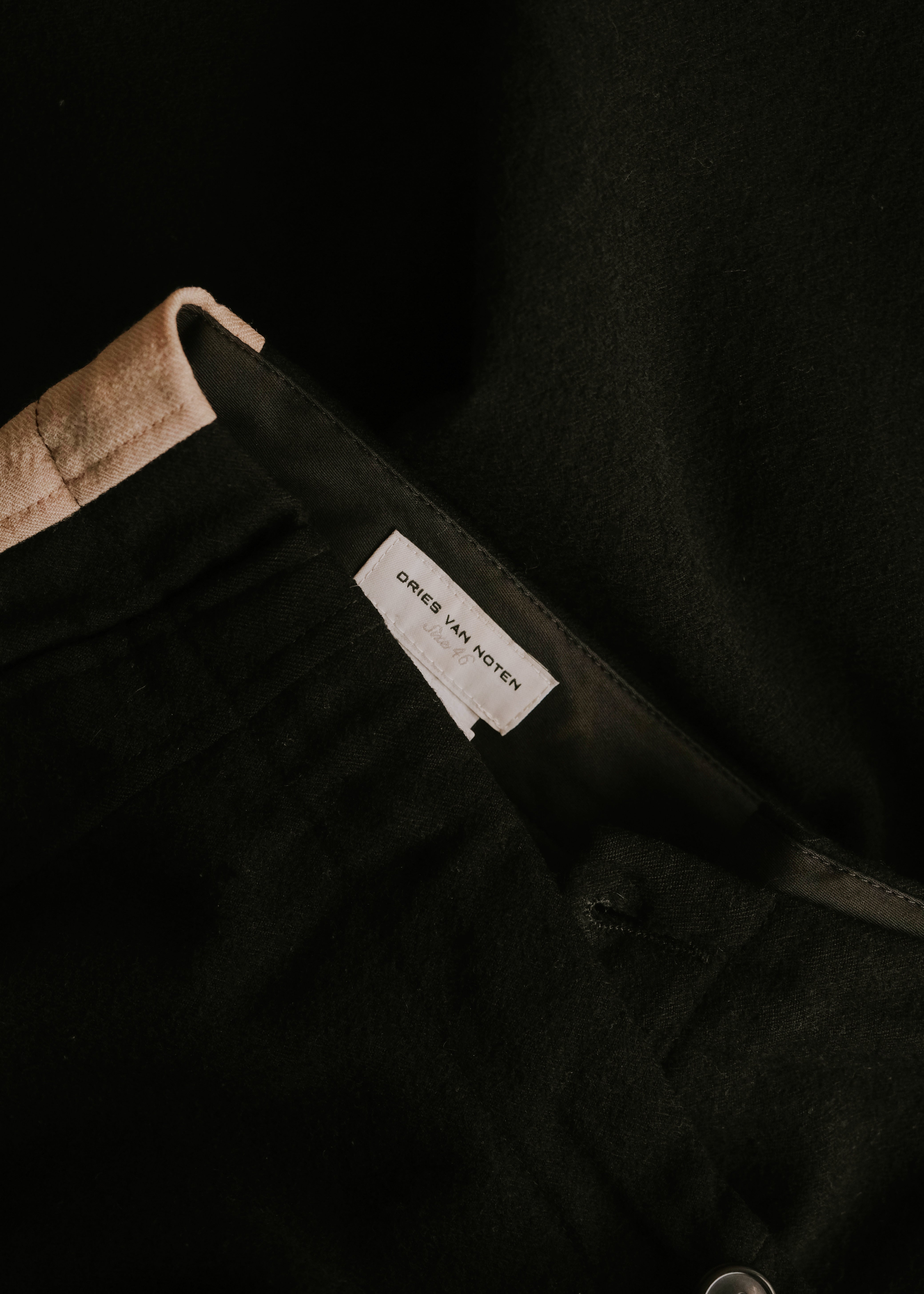 DRIES VAN NOTEN 03AW side line wool easy pants