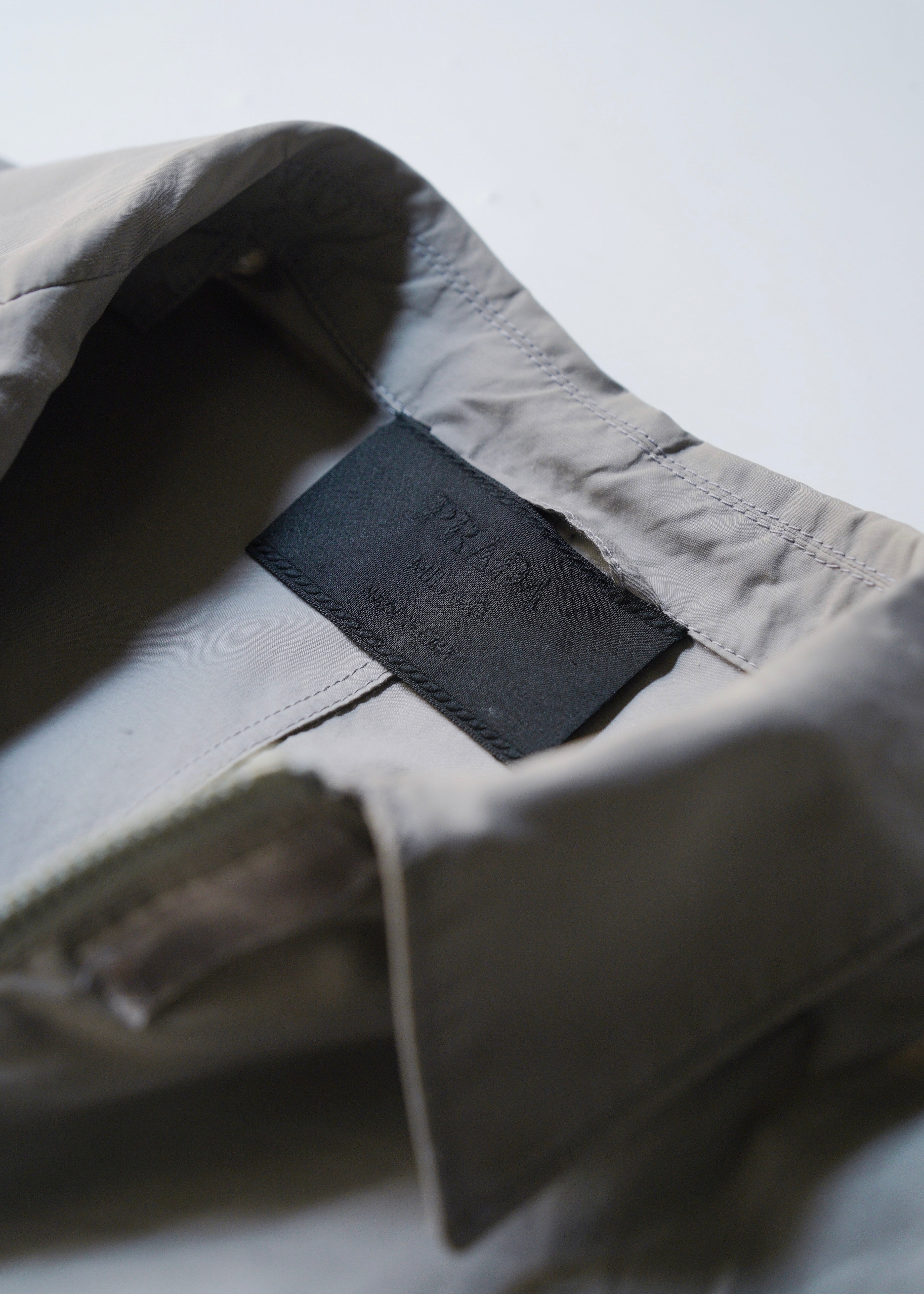 PRADA 98SS cotton-nylon gabardine mac coat
