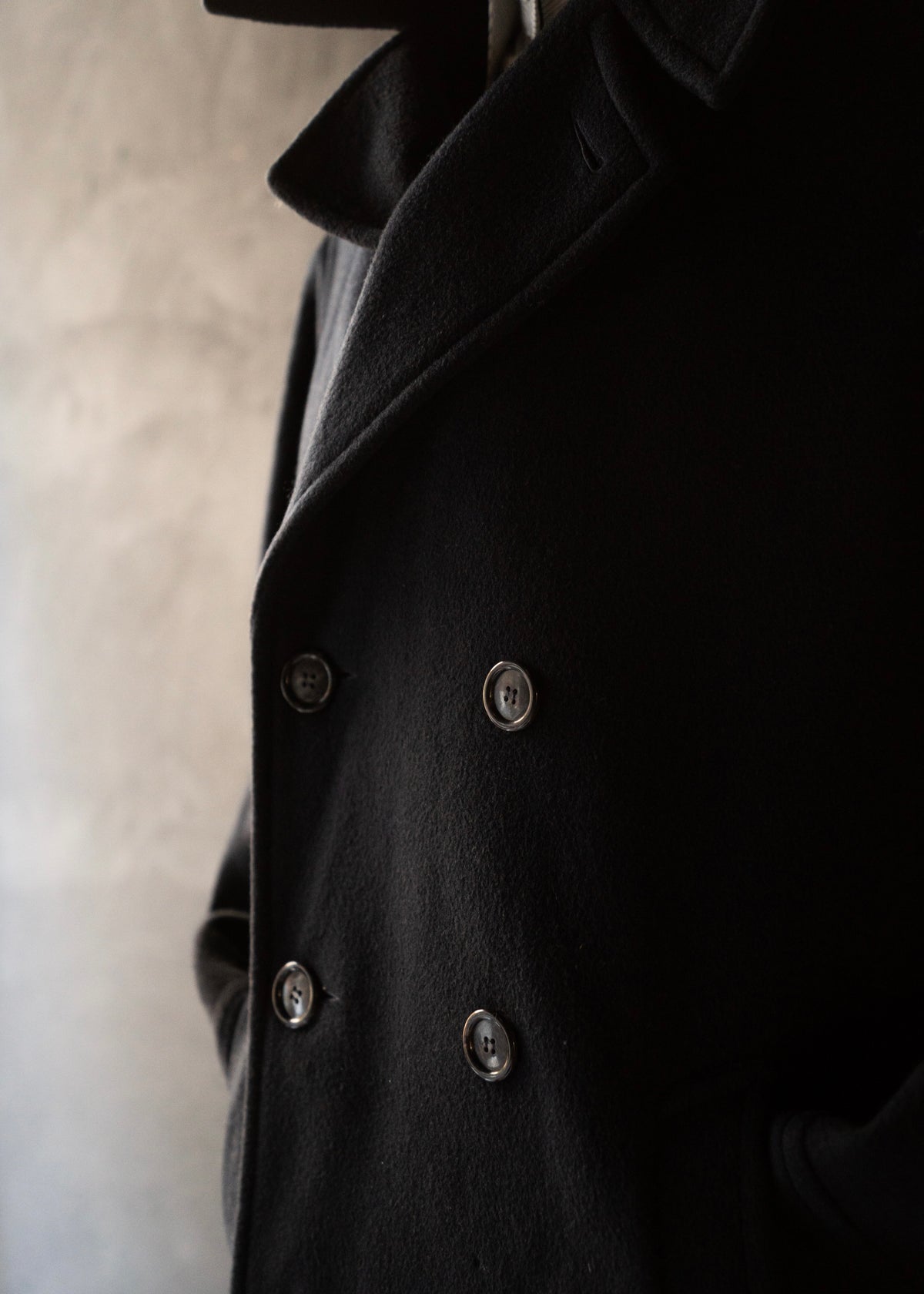 90’s agnes b. homme cashmere blend wool p coat