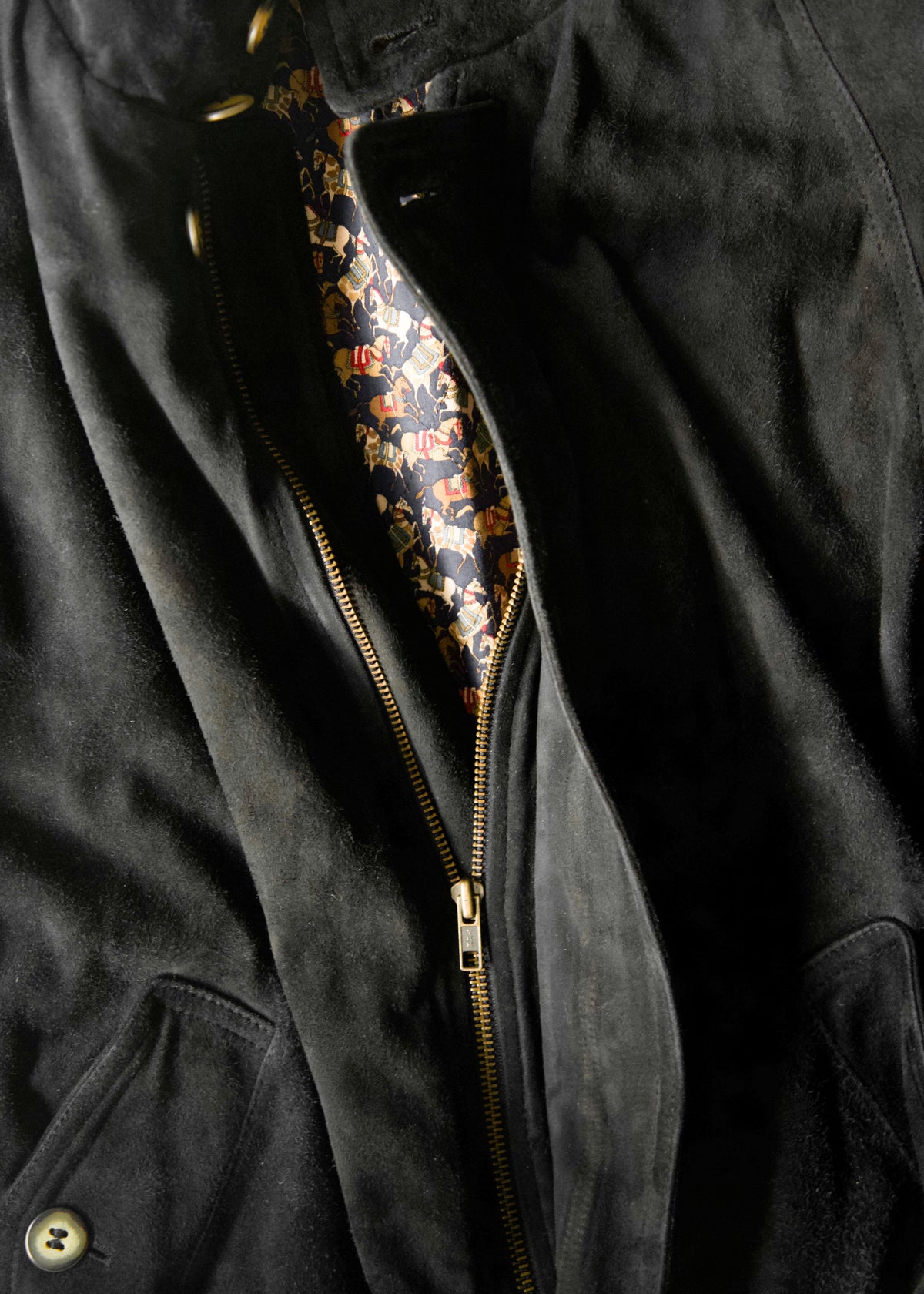 90-00’s Salvatore Ferragamo suede leather valstar jacket