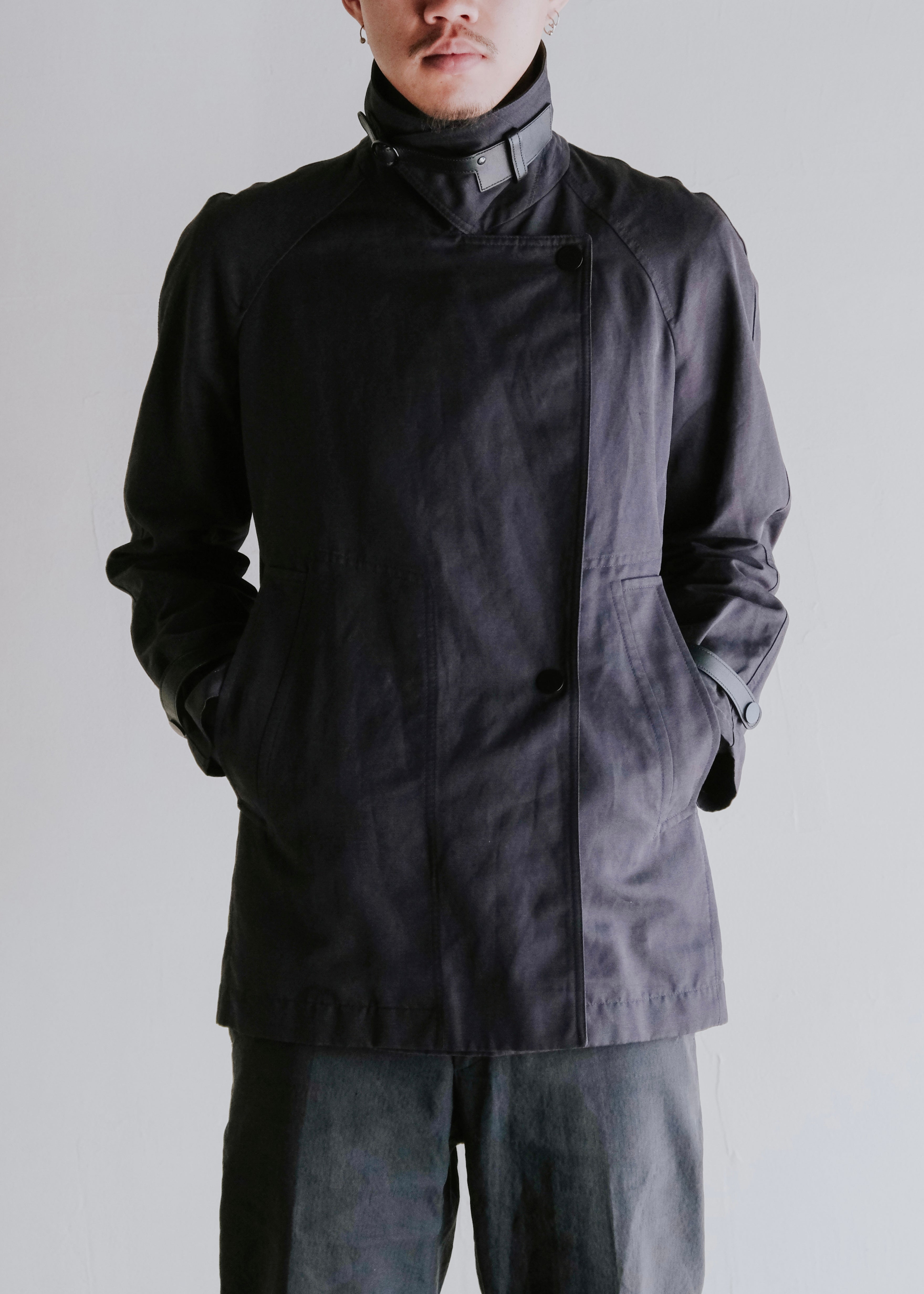 10's HERMÈS by Christophe Lemaire leather belted short coat