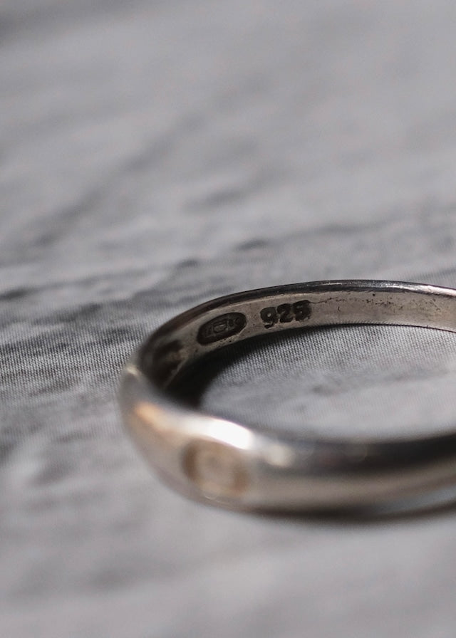 50-70's silver 925 circle motif ring