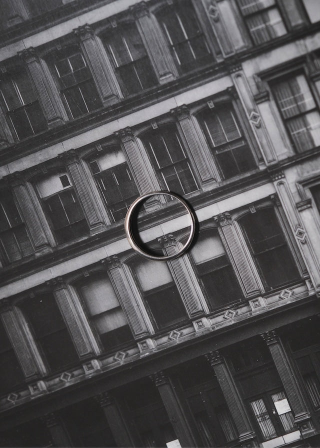 50-70's silver 925 circle motif ring