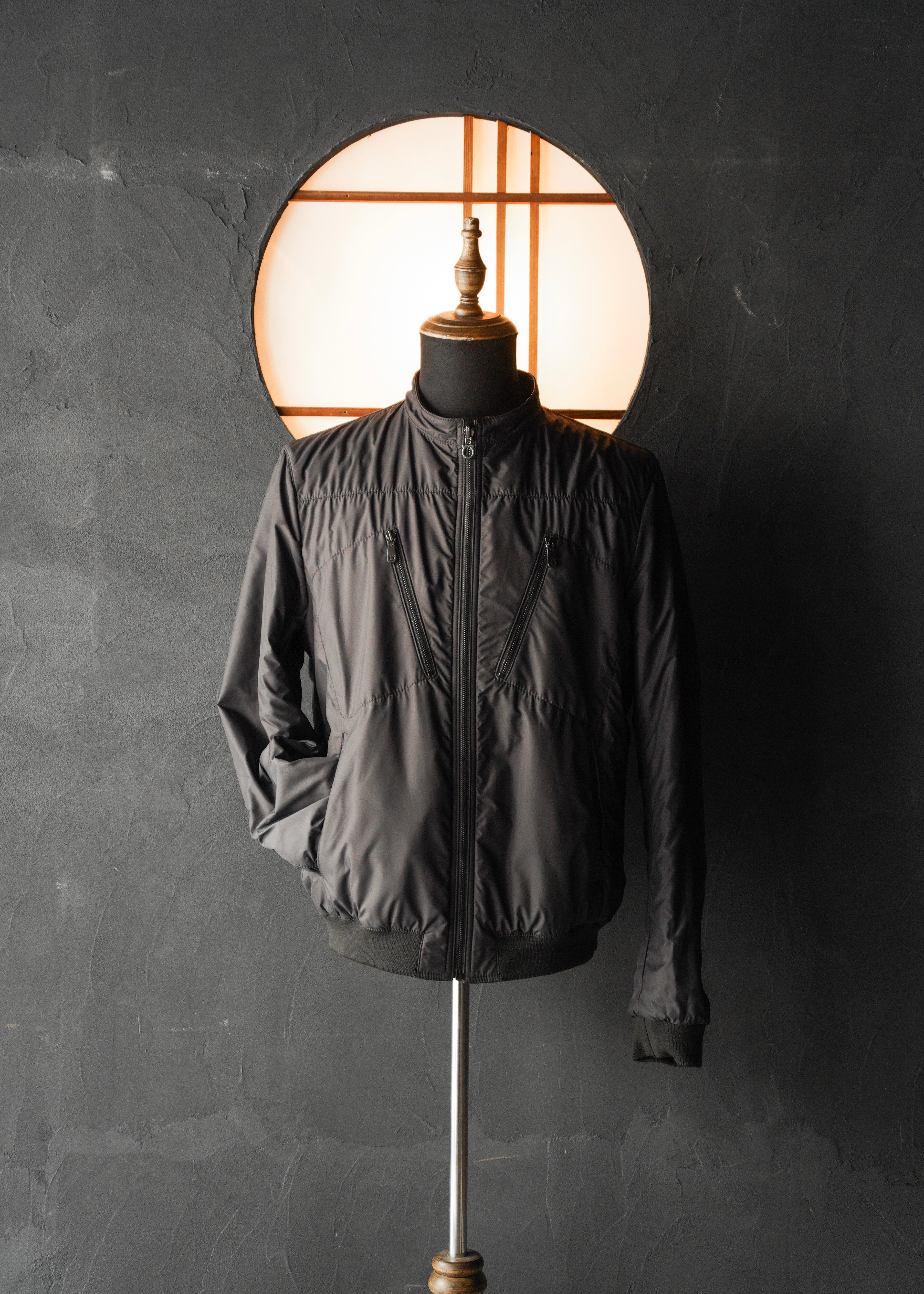 90’s Salvatore Ferragamo reversible single zip up leather jacket
