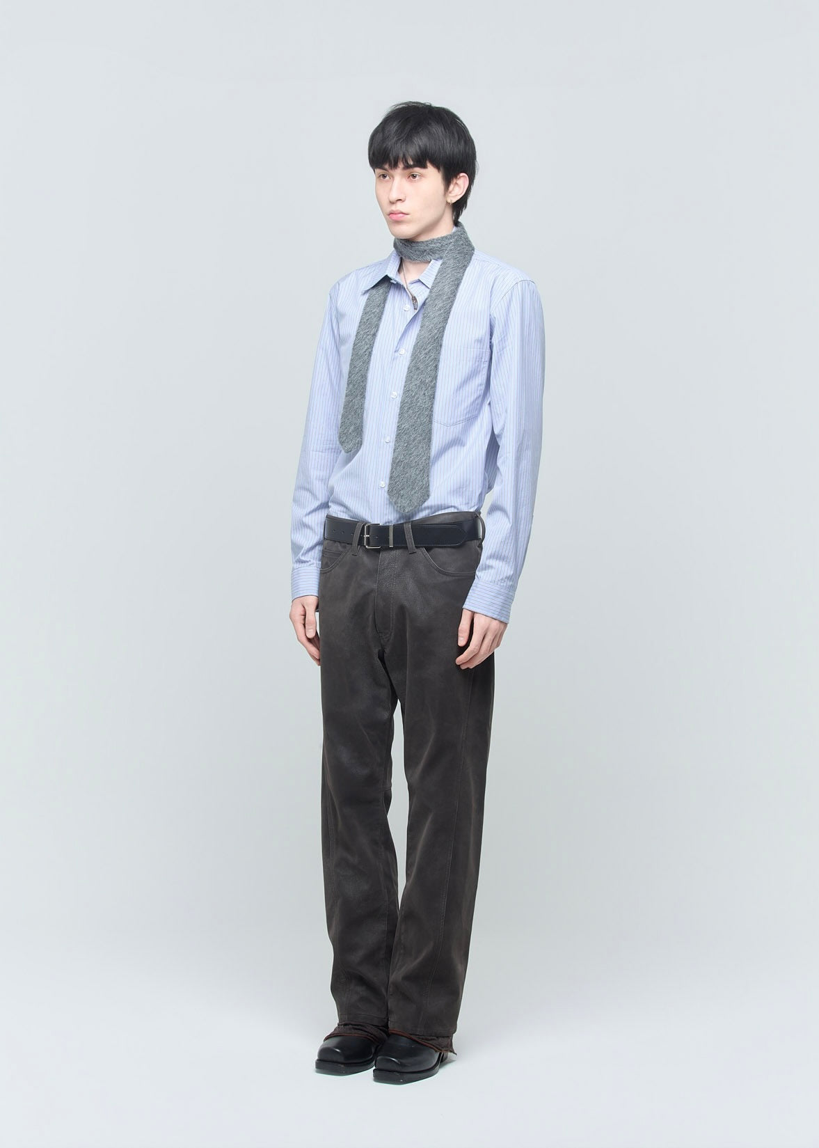 SHOOP 26AW LUCAS 2 POCKET SHIRT / Blue Stripes