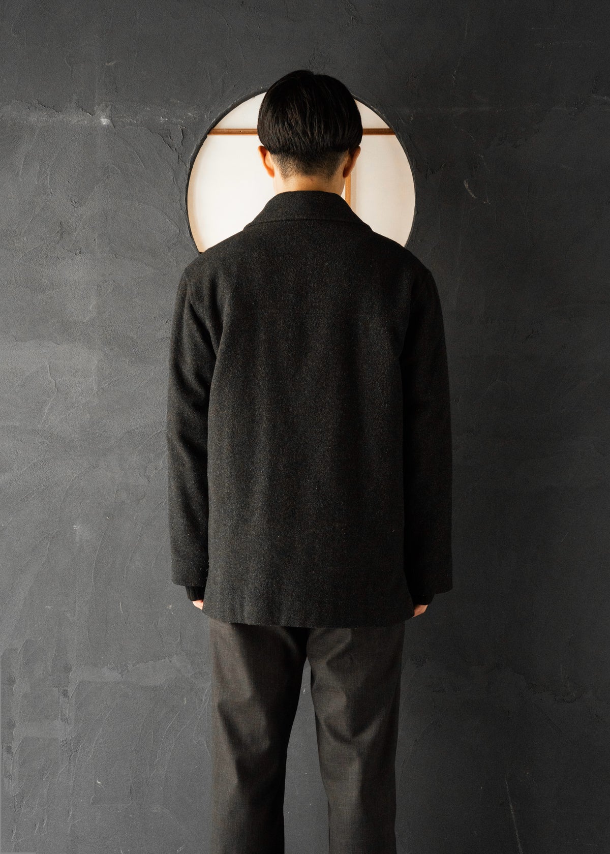 90's agnes b. homme zip up wool blouson