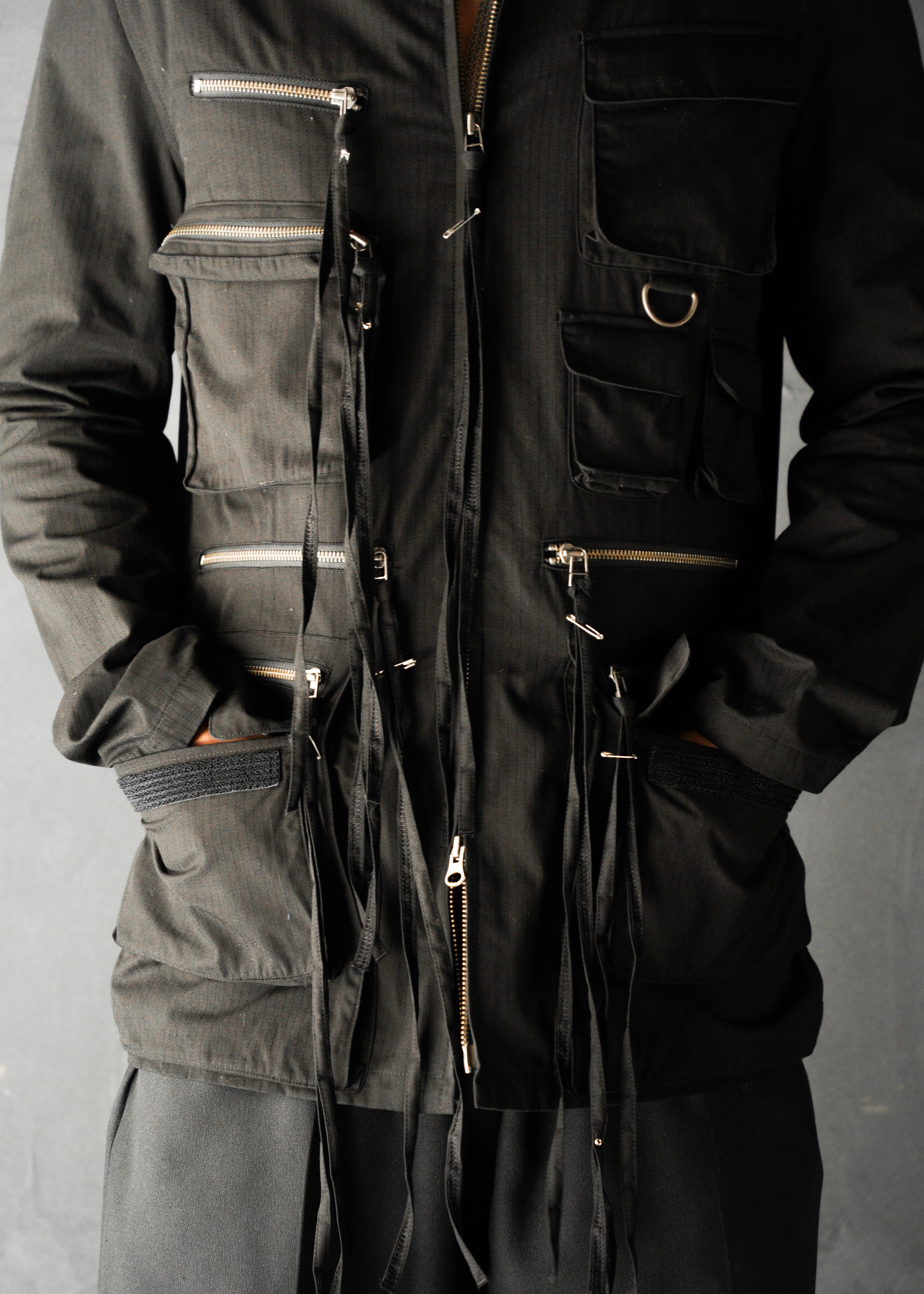 Jean Paul Gaultier ジャンポールゴルチエ 90年代 multi pocket double zip up コットン ジャケット メンズ