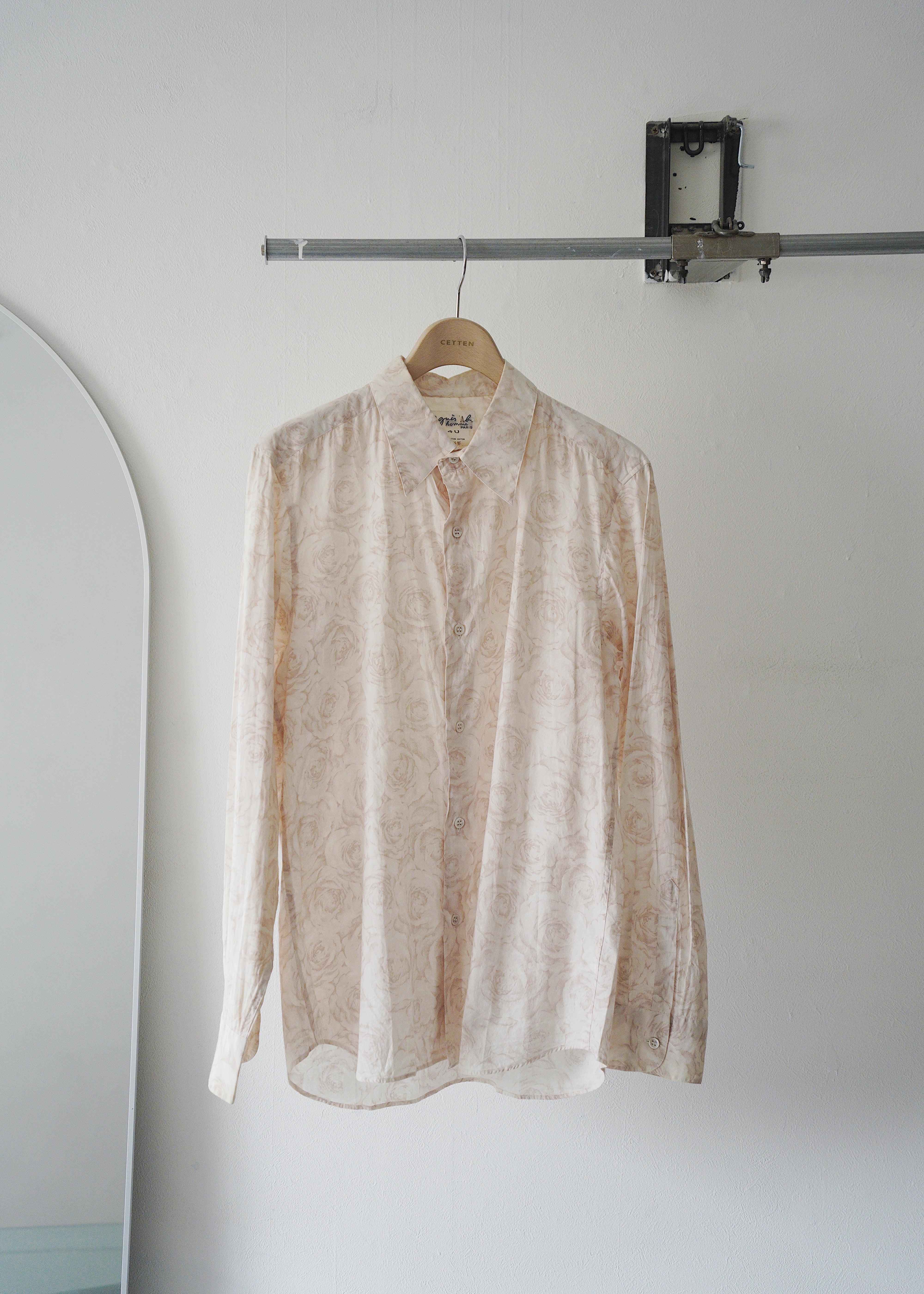 00's agnes b. homme floral pattern regular collar shirt