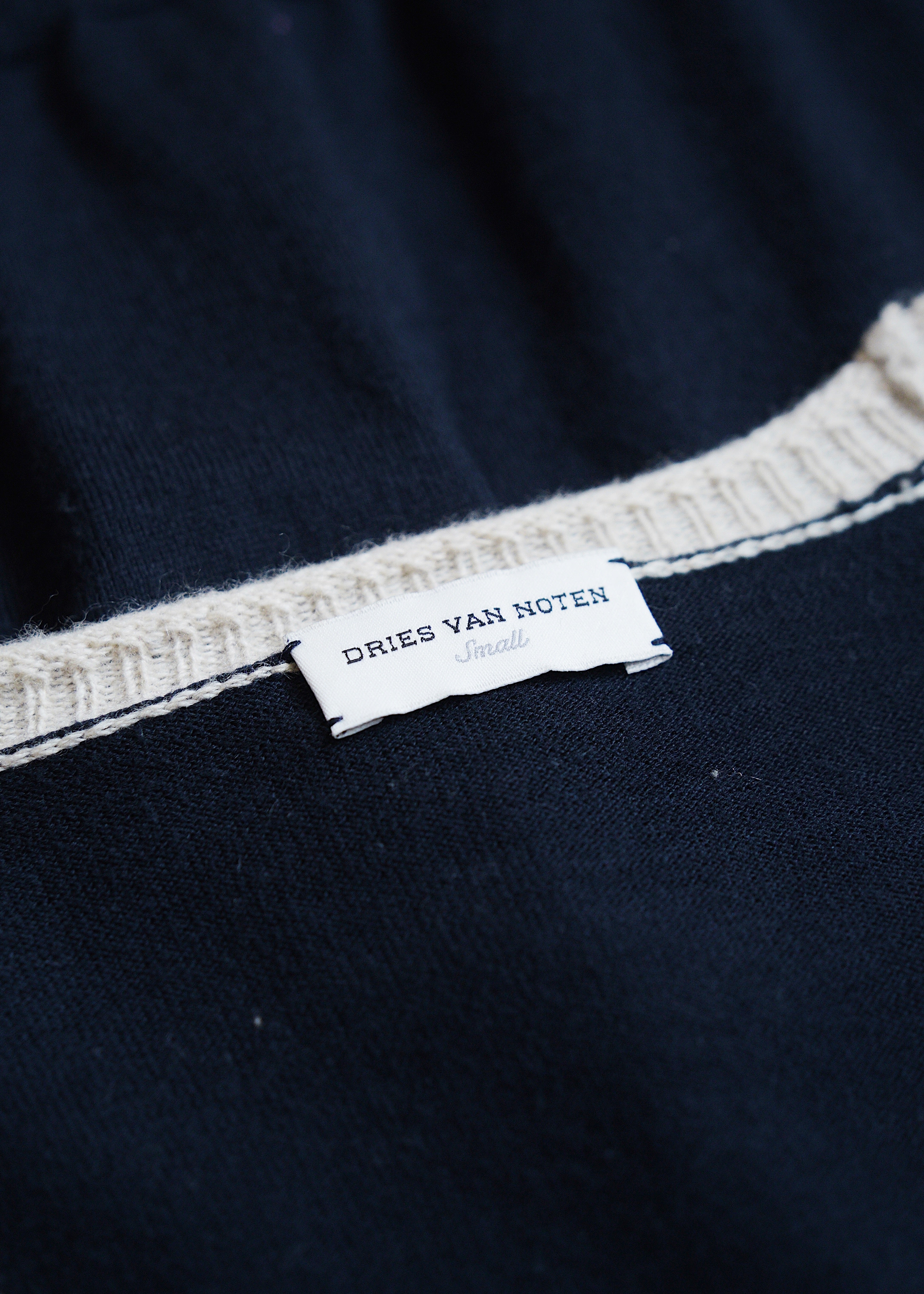 10's DRIES VAN NOTEN short sleeve cotton knit cardigan